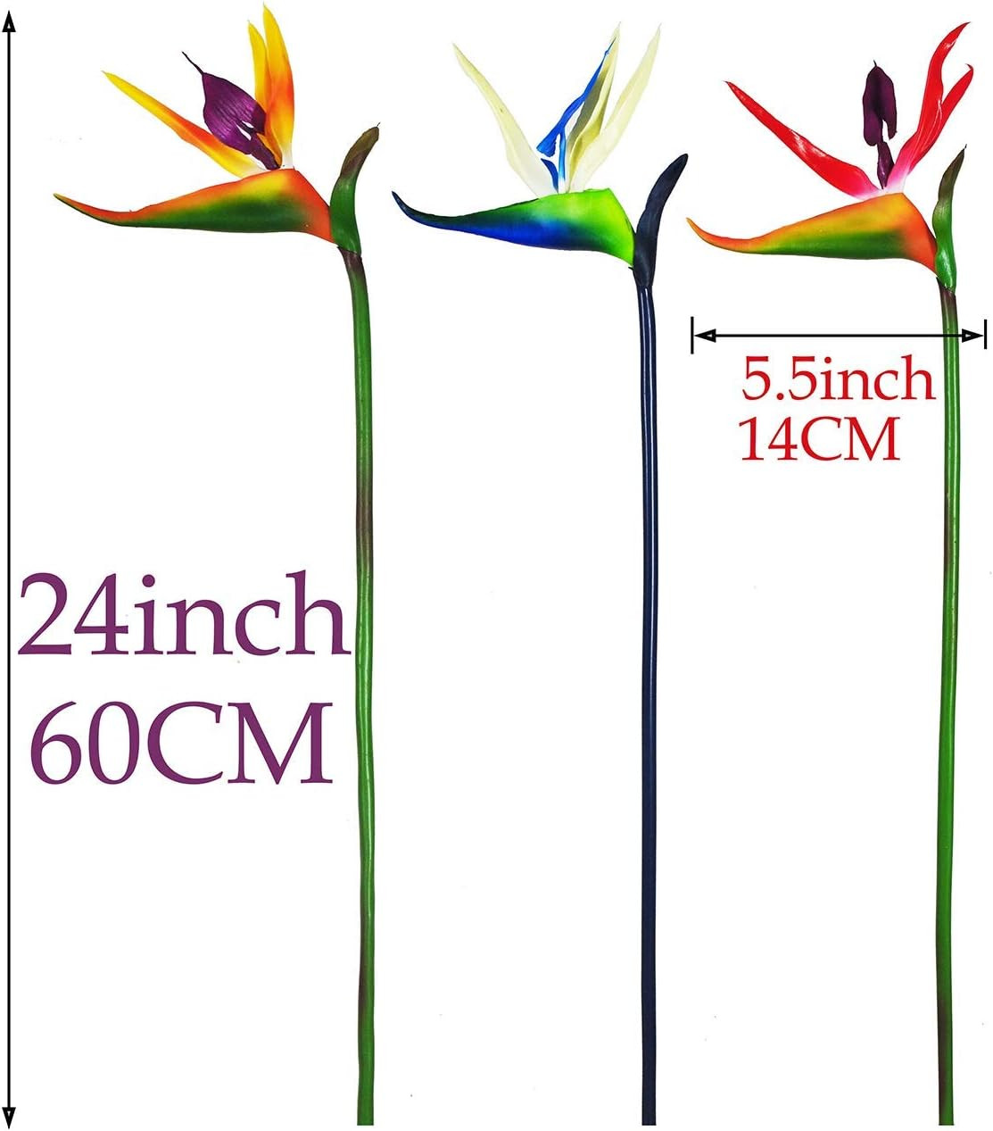 Artificial Flowers Bird of Paradise Greenery Plants Indoor outside Garland Home
