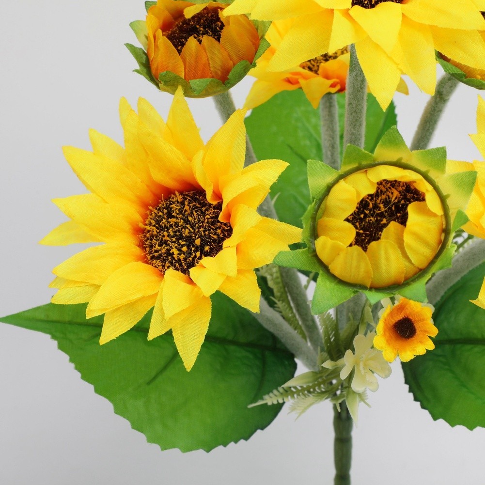 Silk Sunflower Bouquet 38cm 30cm 31cm for Wedding Home Decor Photography Props