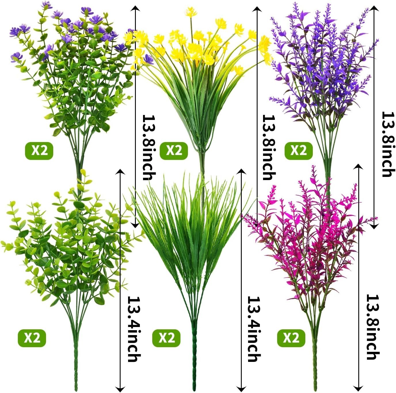 Colorful 12-Piece Artificial Flower Collection for -Round Decoration