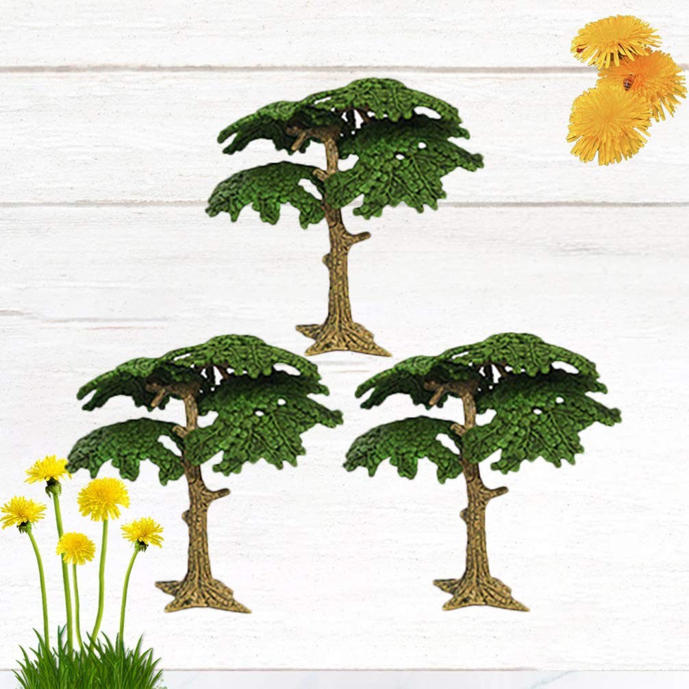 3 PCS Model Trees Cypress Miniature Artificial Fake Plants Train Sand Table