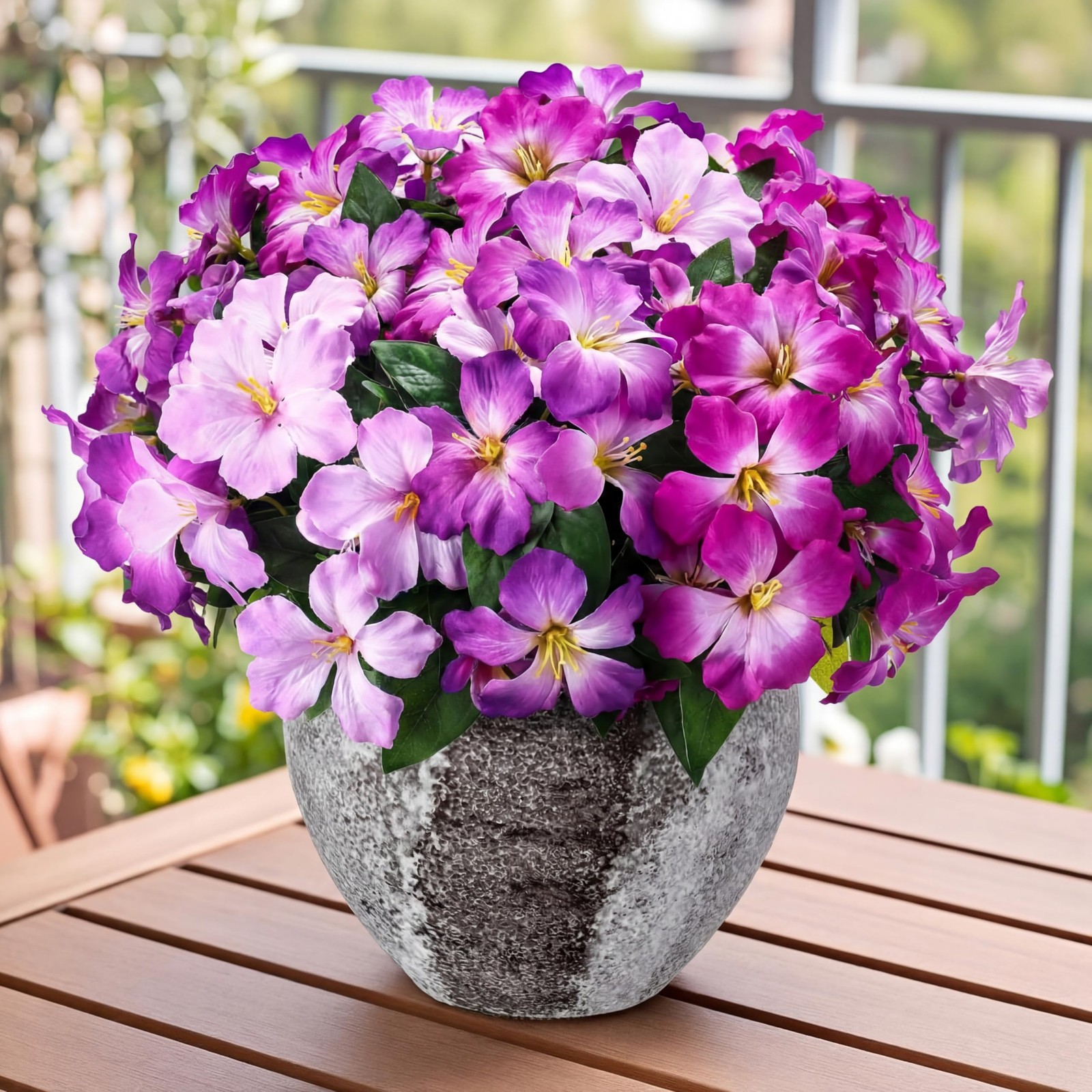 66 Heads Artificial Flowers for Outdoors Decoration, UV Resistant Silk Faux A…