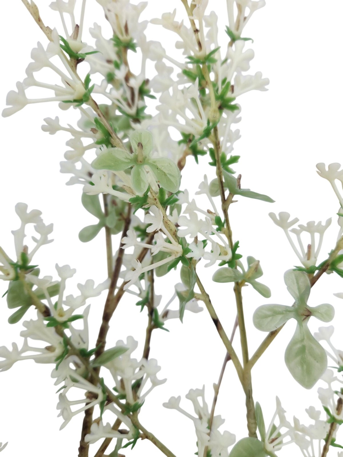 Artificial White Blossom Branch Stems Faux Spiraea Flower Filler Wedding Decor