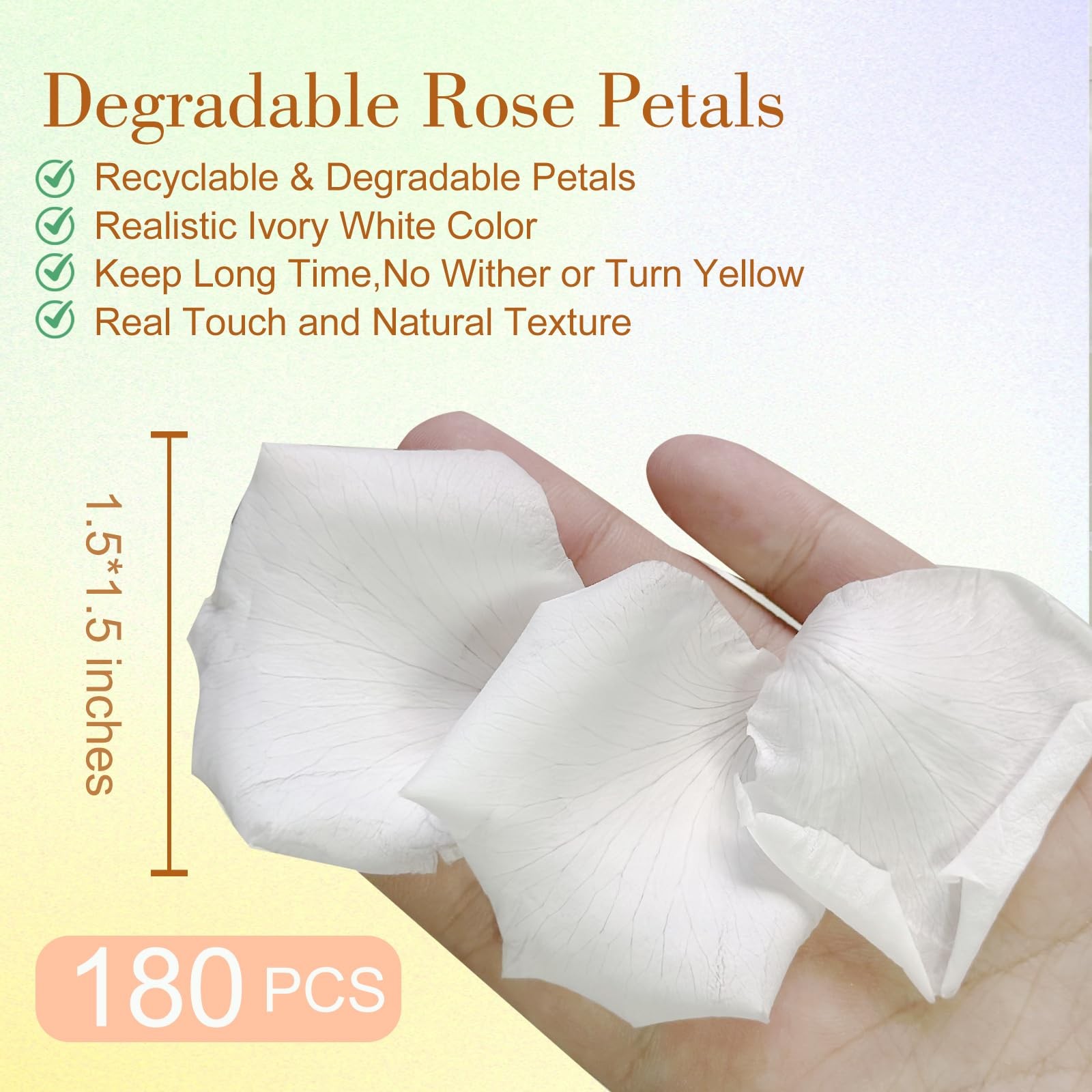 1.75oz Dried Real White Rose Petals Preserved Flower Wedding Valentine Decor