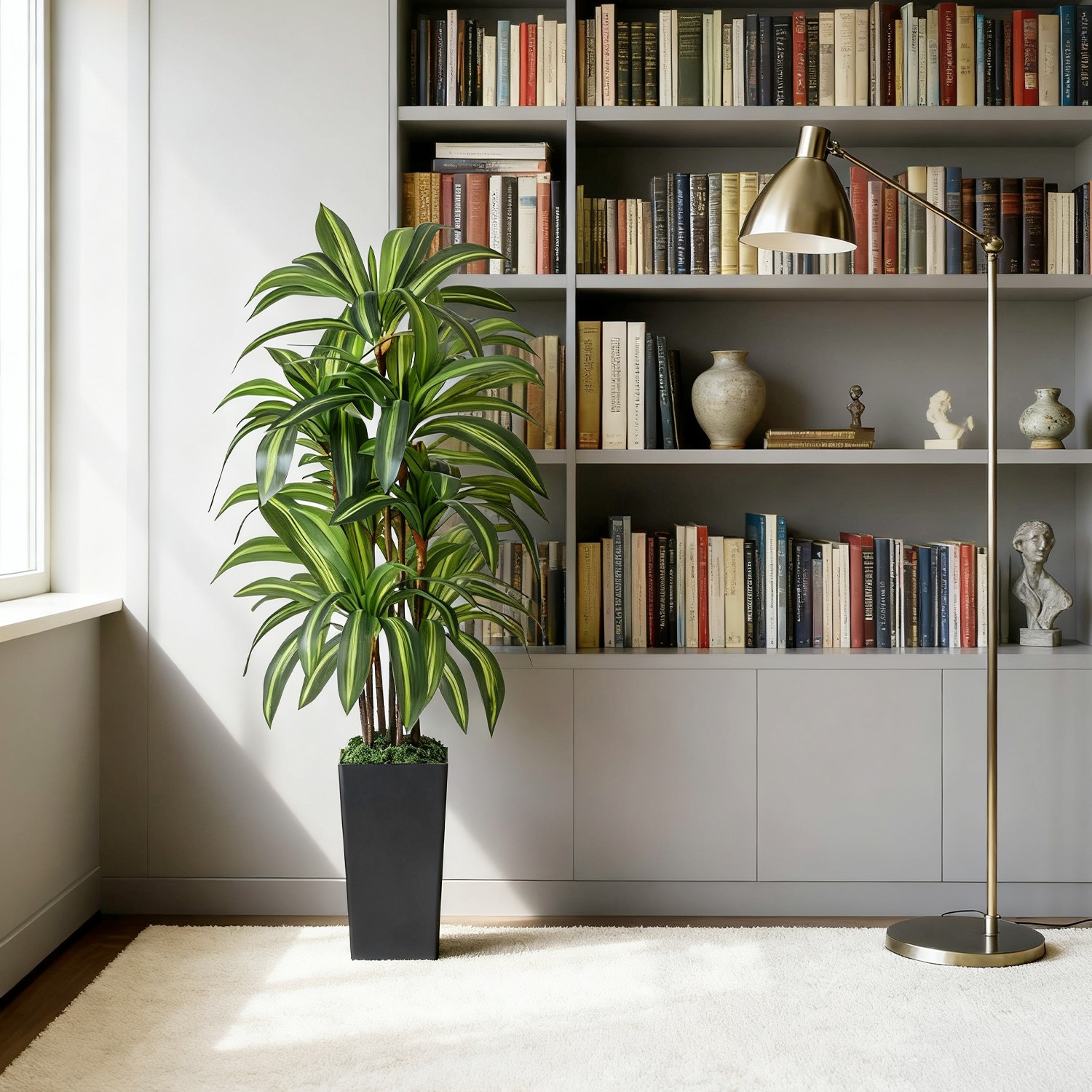 NOVAROOT 5FT Artificial Dracaena Tree Indoor Faux Plants Planter for Home Decor