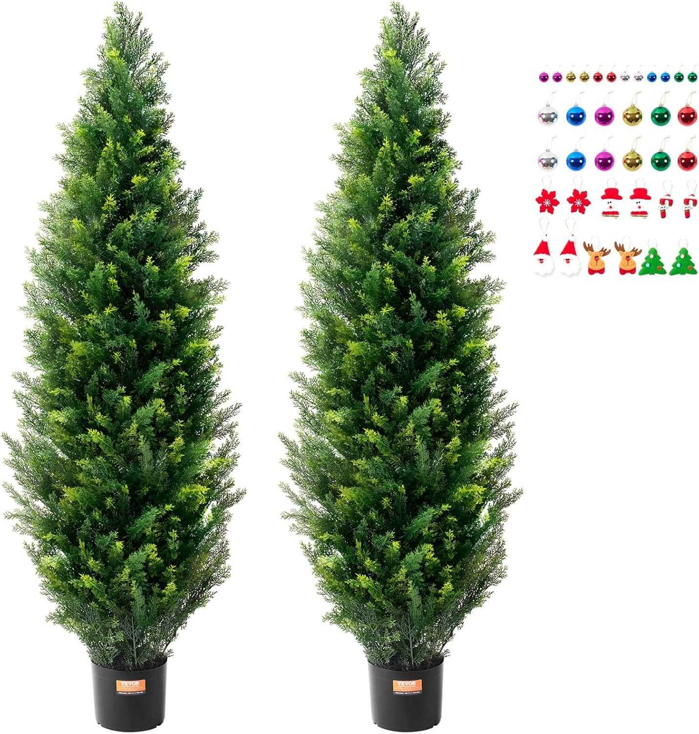 VEVOR Artificial Topiary Cedar Tree 60 Inch 2 Pieces