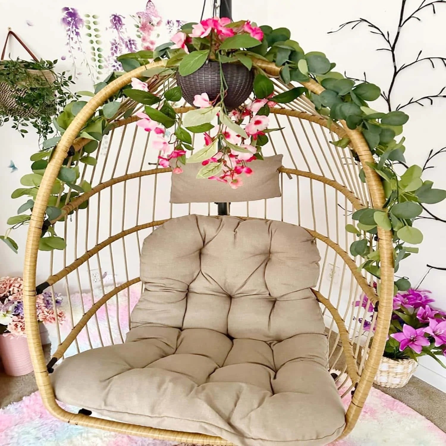 180cm Artificial Eucalyptus Ivy Garland Money Tree Vine Green Home Decor