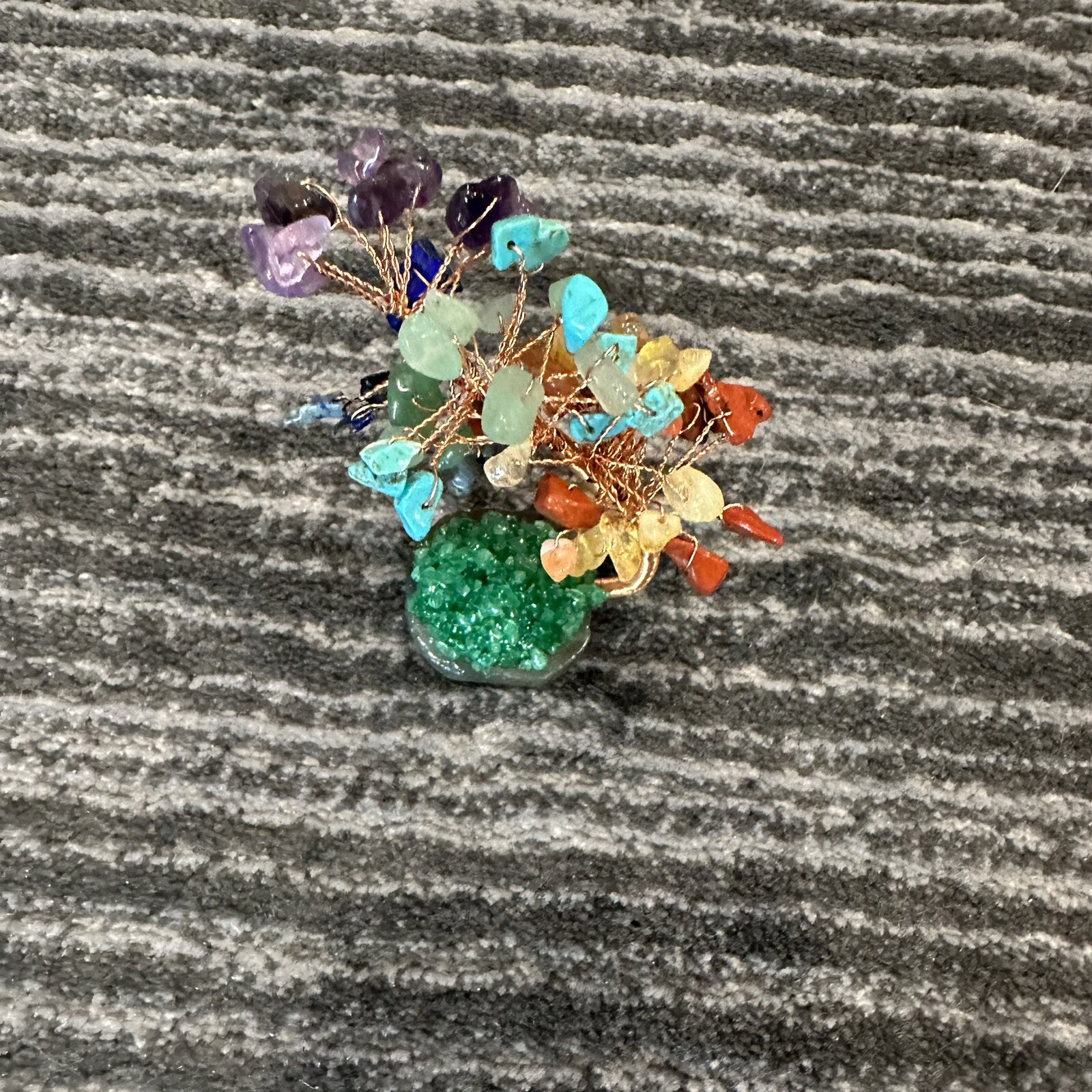 Crystal Tree 7 Chakra Healing Natural Gemstone Stone Base Copper Wire Handmade