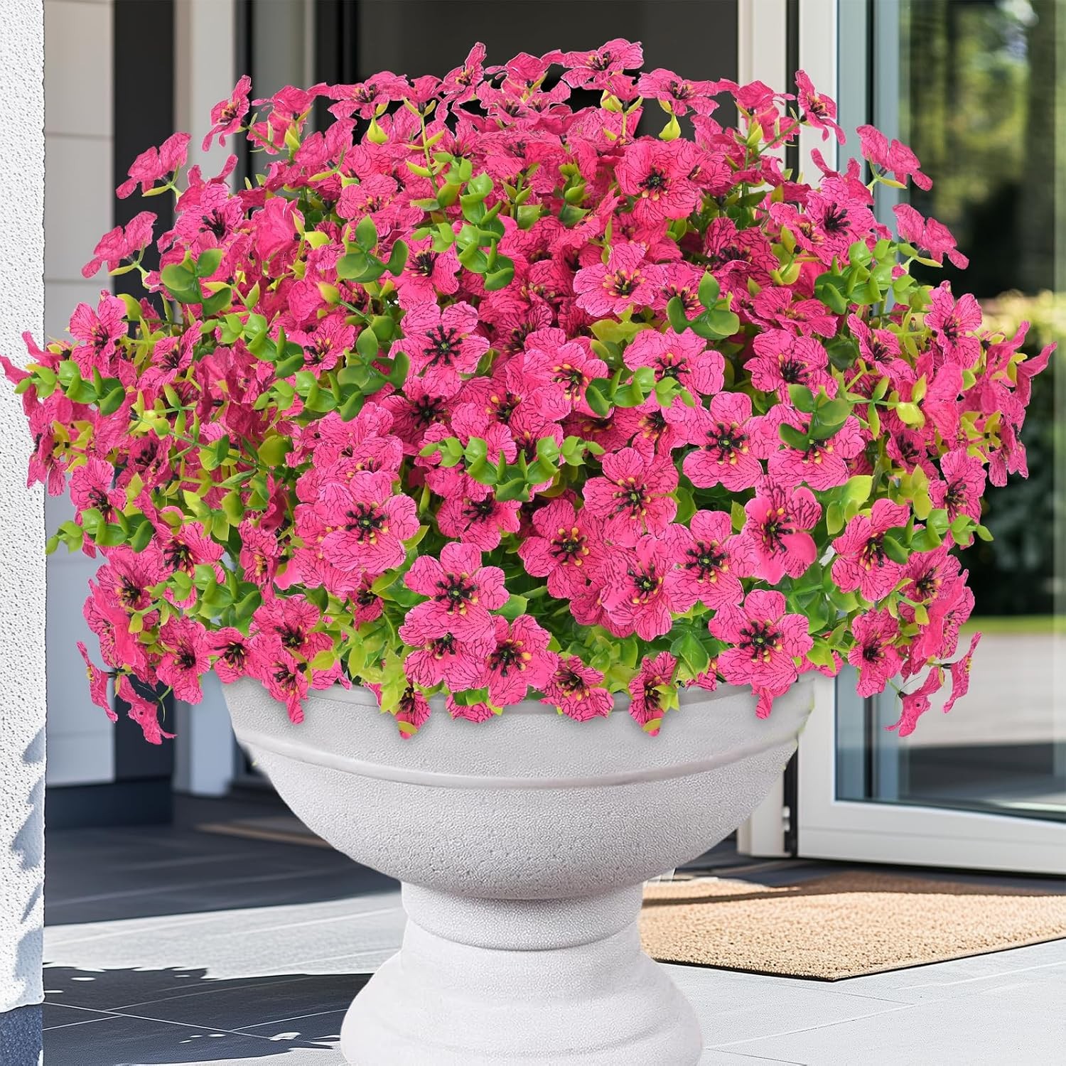 Artificial Flowers for Outdoors, 9 Bundles Artificial Plants & Flowers Outdoor,