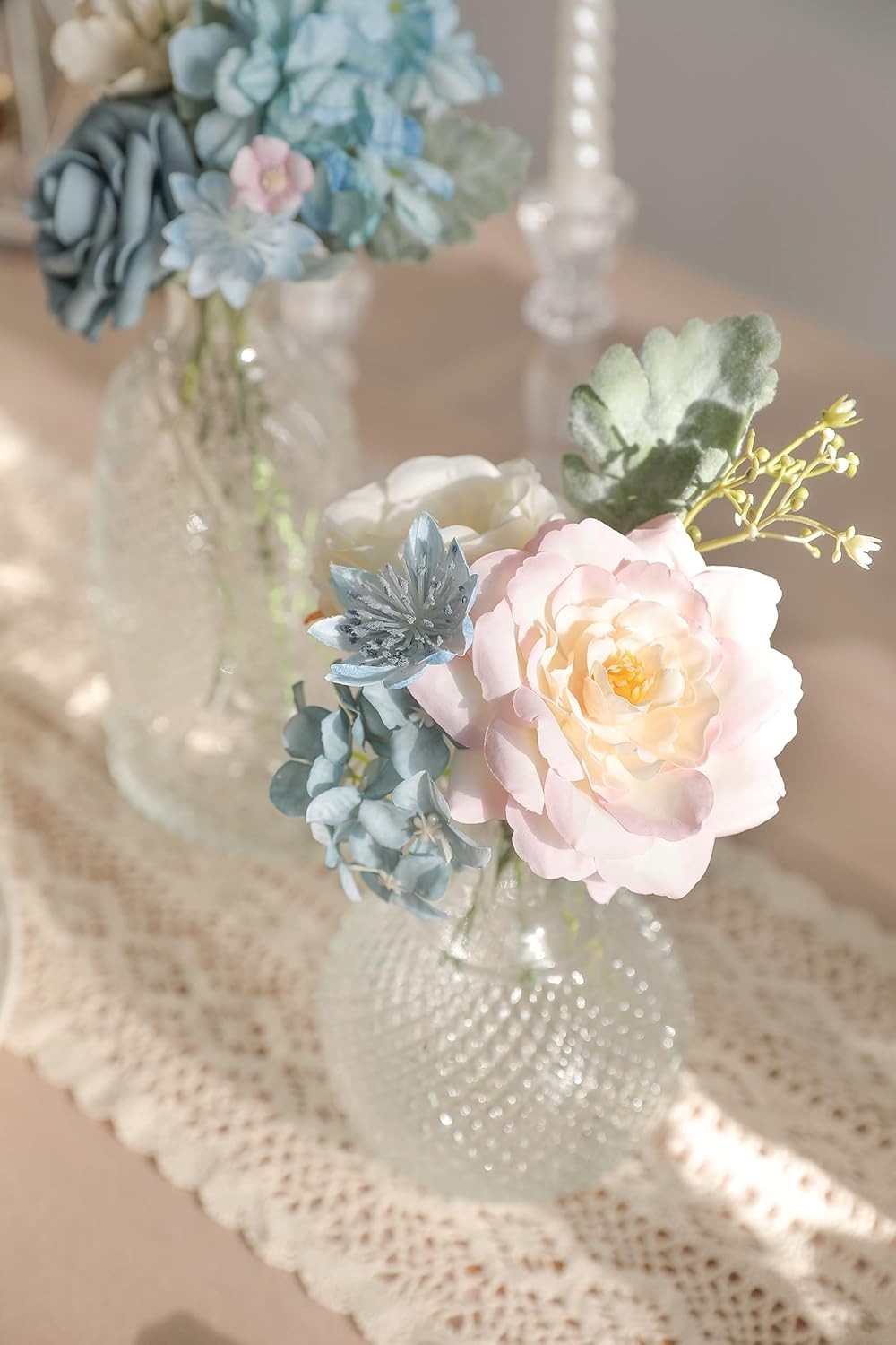 Artificial Flowers Combo Box Set Faux Flowers Bulk Flower Leaf with Stems Arr…