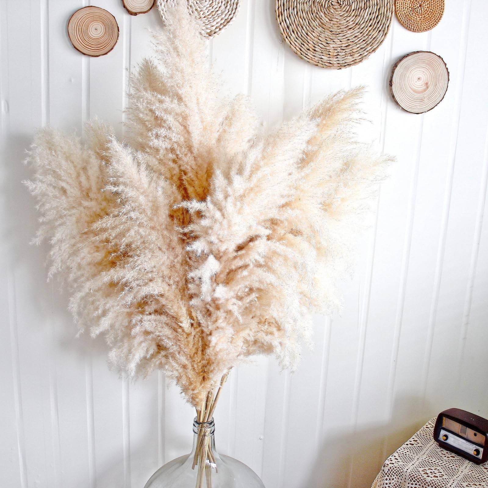 10 PCS 40 Inch Faux Pampas Grass Tall Decor Floral Floor Vases Living Room