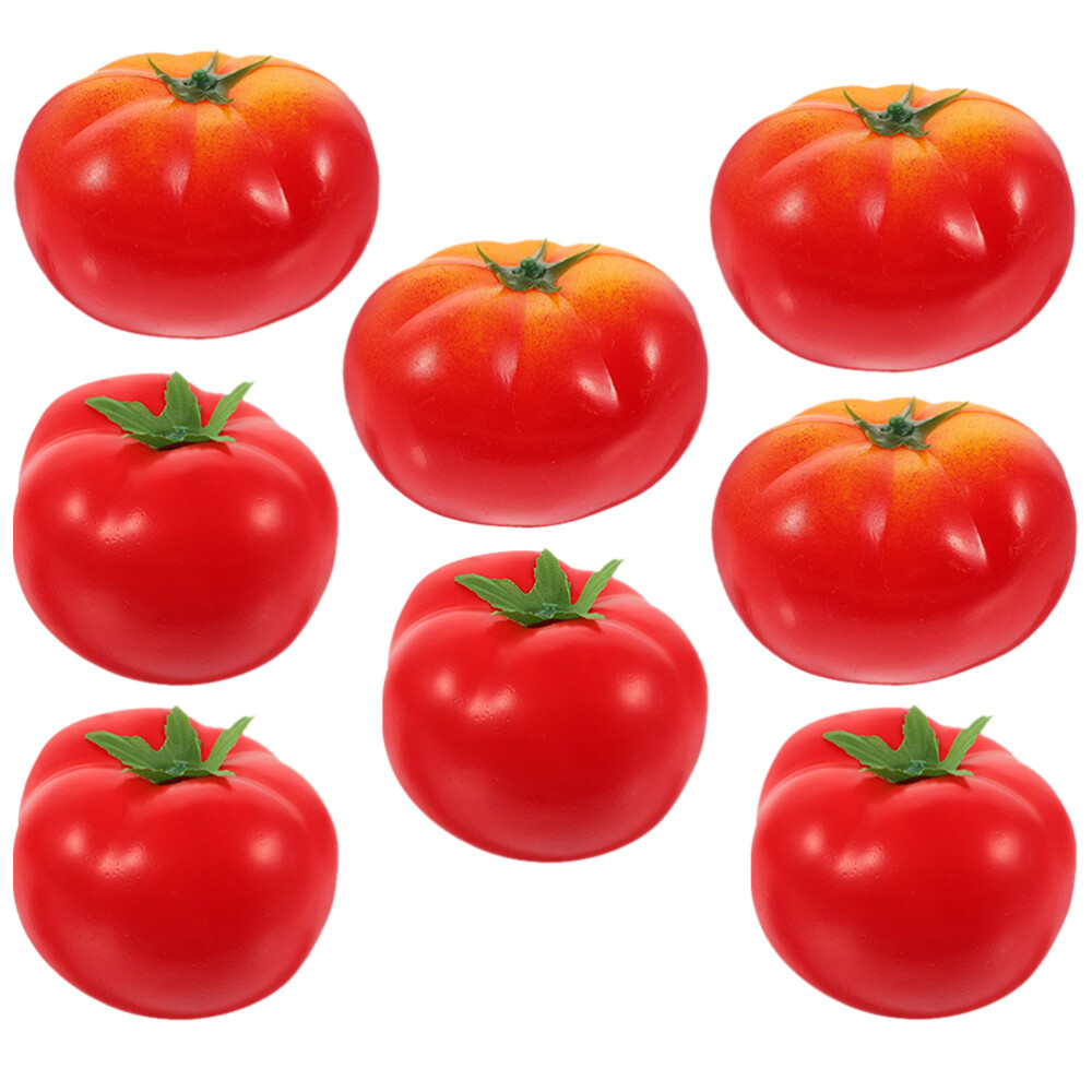 8 Pcs Imitation Tomato Foam Plastic Toddler Vegetables Fake Simulation Models