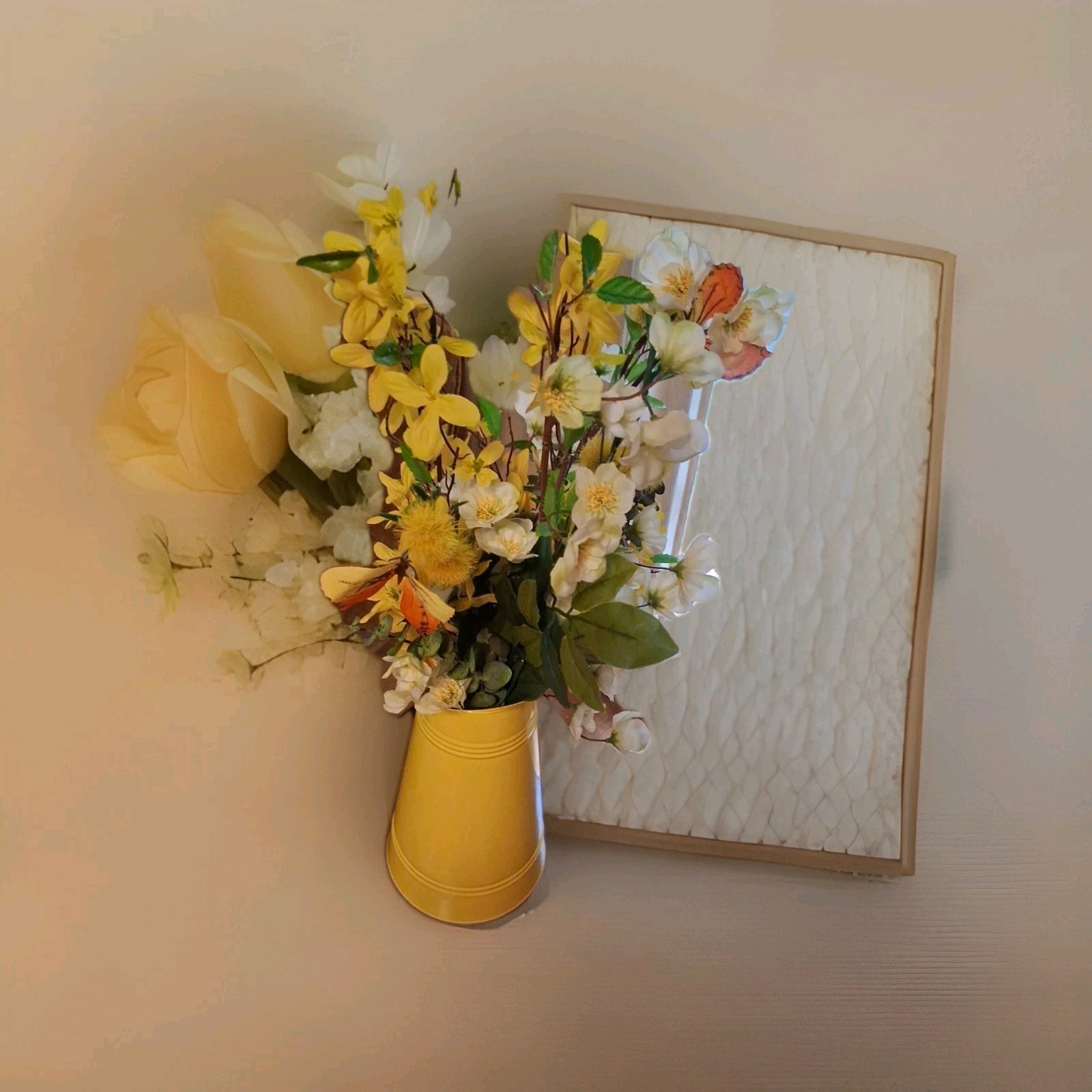 Wildflowers, in an Ashland Metal Picher 11”x5” Rustic, Artificial. 1 set of 2