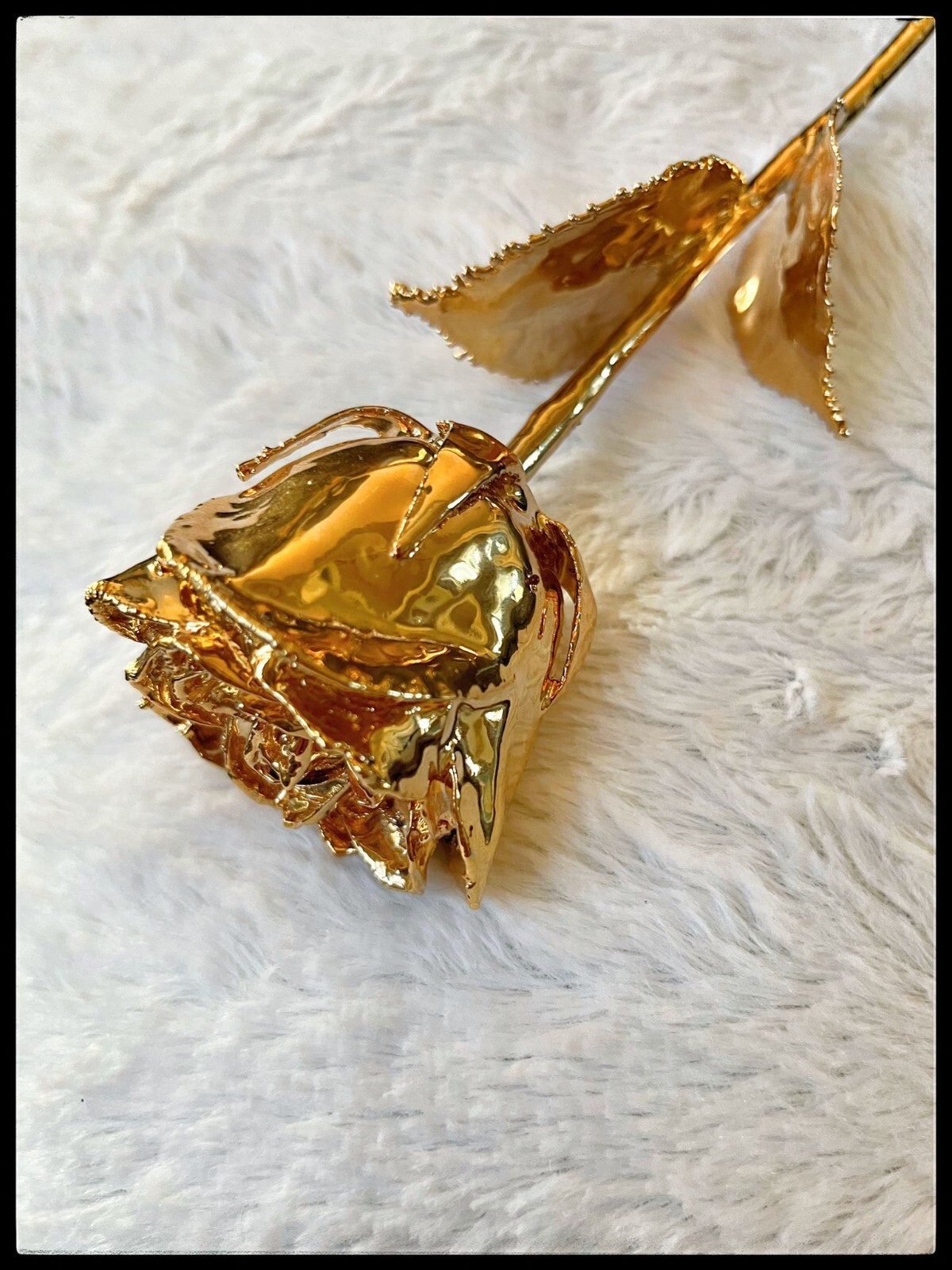100% Natural Rose Dipped In 24K Gold, 11.5″, Wedding, Anniversary, Proposal,