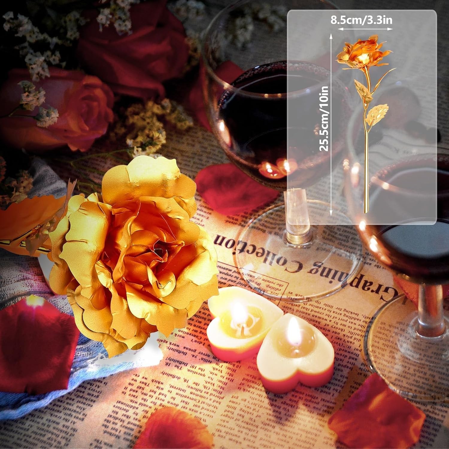 24K Golden Rose Idea for Valentine’s Day Mother’s Day Birthday Anniversary