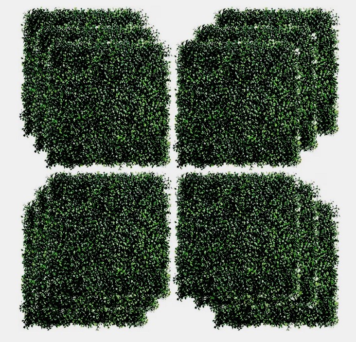 12PCS Artificial Grass Wall Panels 10″x10″ | Boxwood Greenery Backdrop for Party