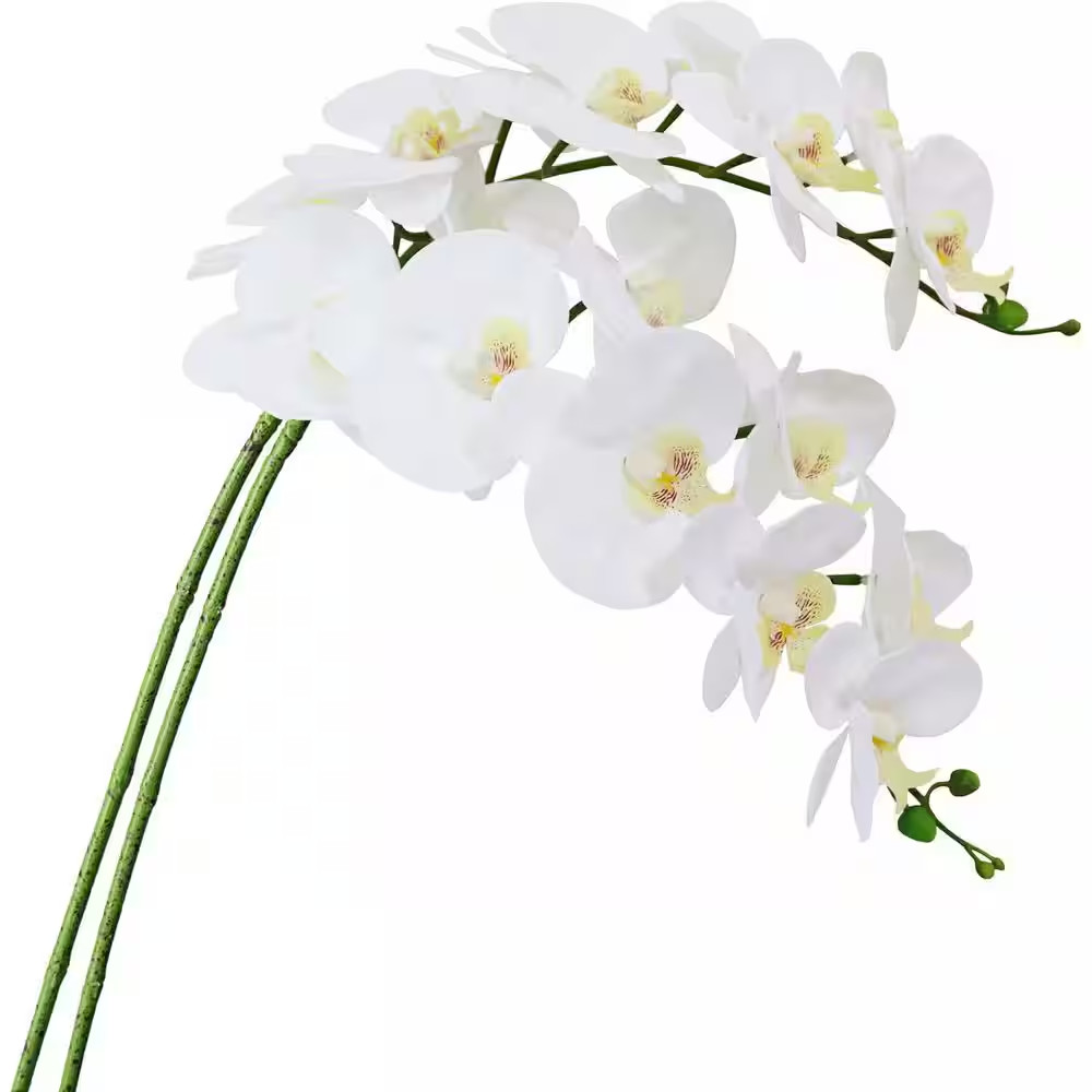 38 In. White Indoor Artificial Orchid Flower