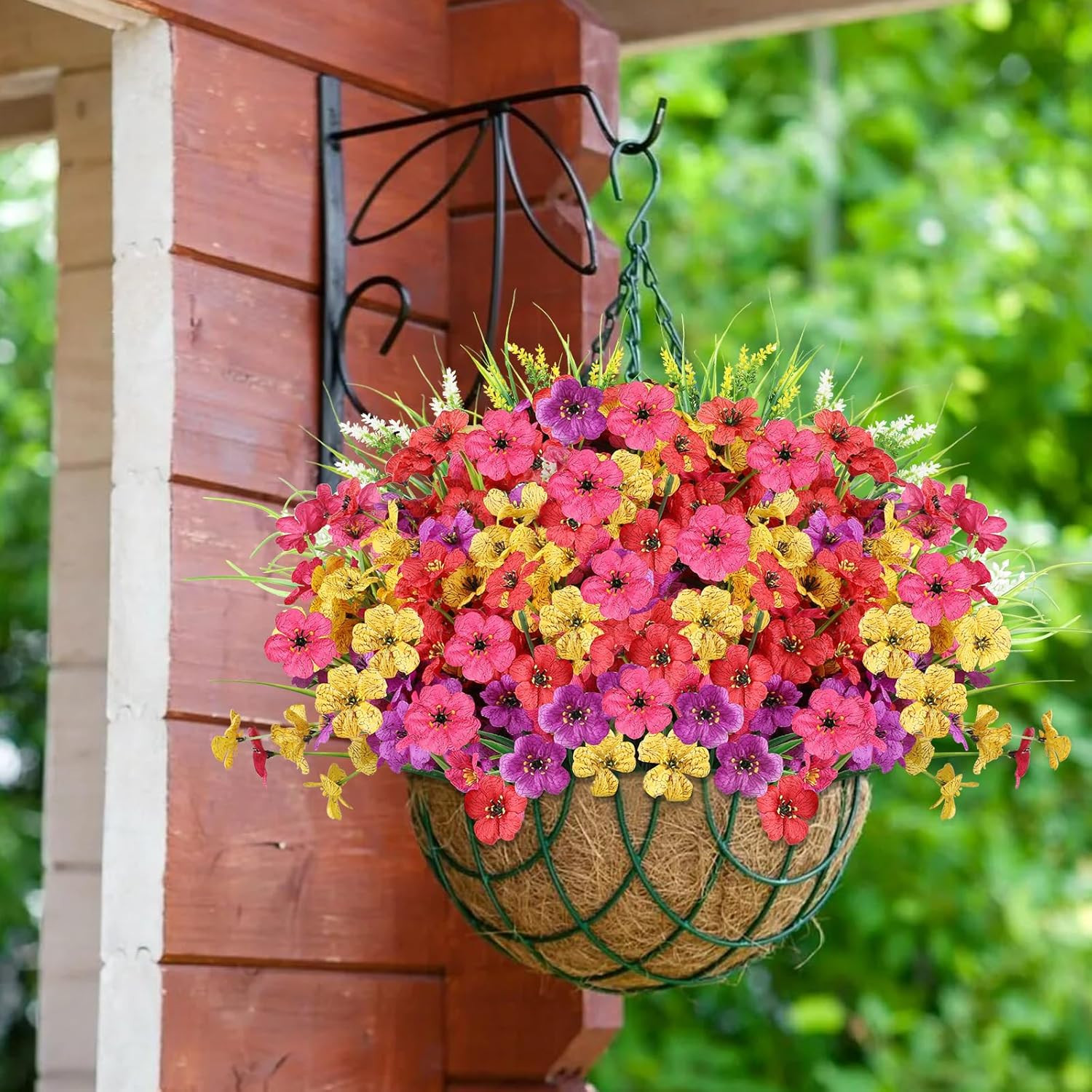 24 Bundles Realistic Fake Flowers for Outdoors, No Fade Faux Silk Flowers & Arti