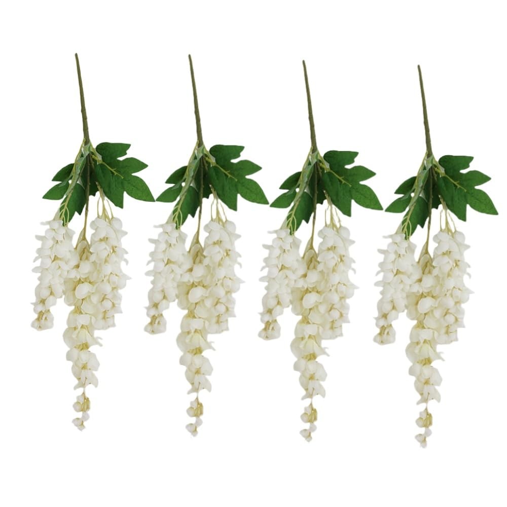 Artificial Wisteria Hanging Flowers 24.8 inch Fake Silk Garland for Wedding A…