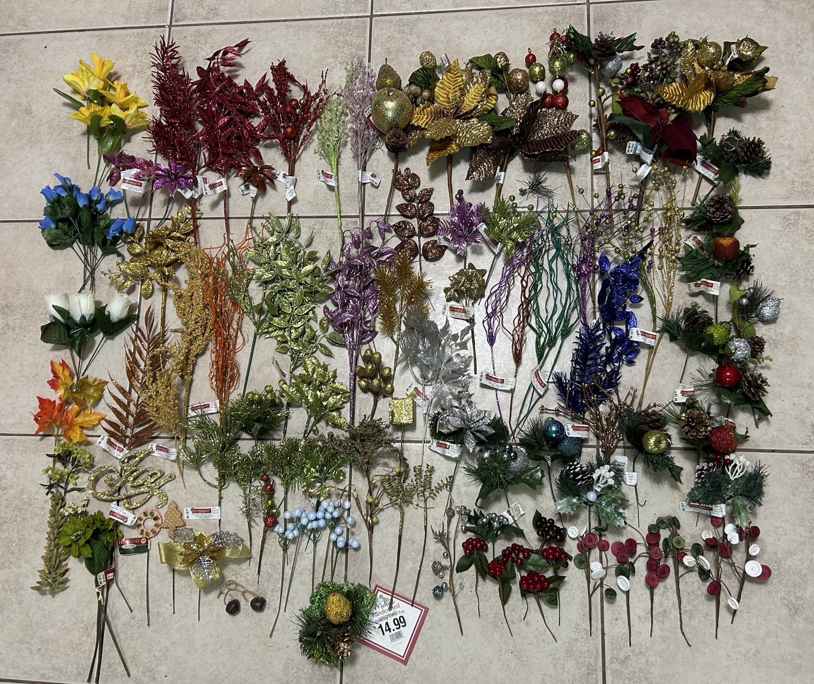 Artificial Stems And Blooms For Crafting/diy