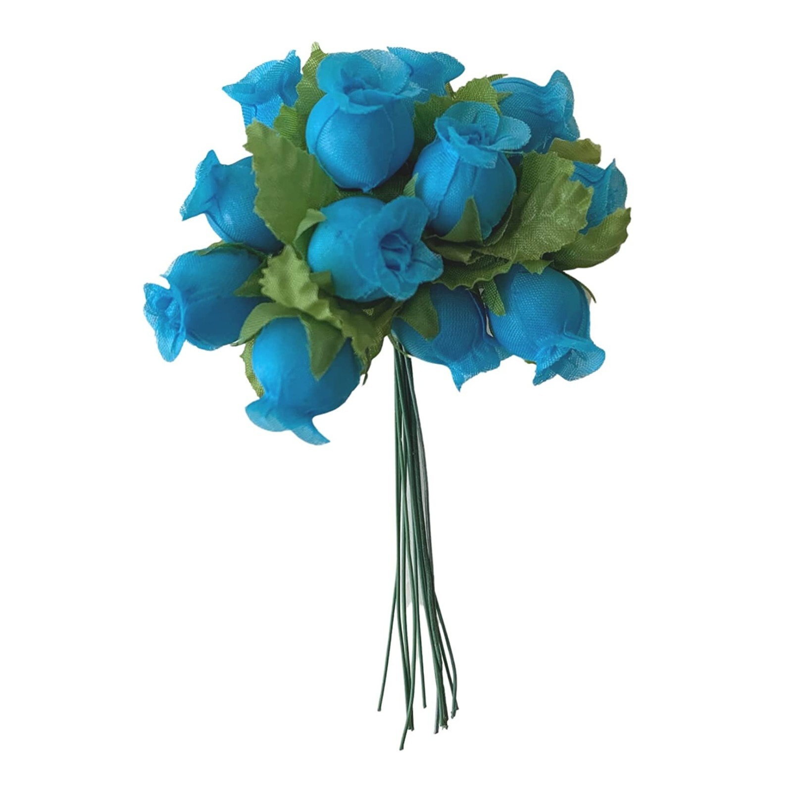Turqoise Artificial Silk Flower Roses 12 Mini Bouquets of 12 Rosebuds 144 Total