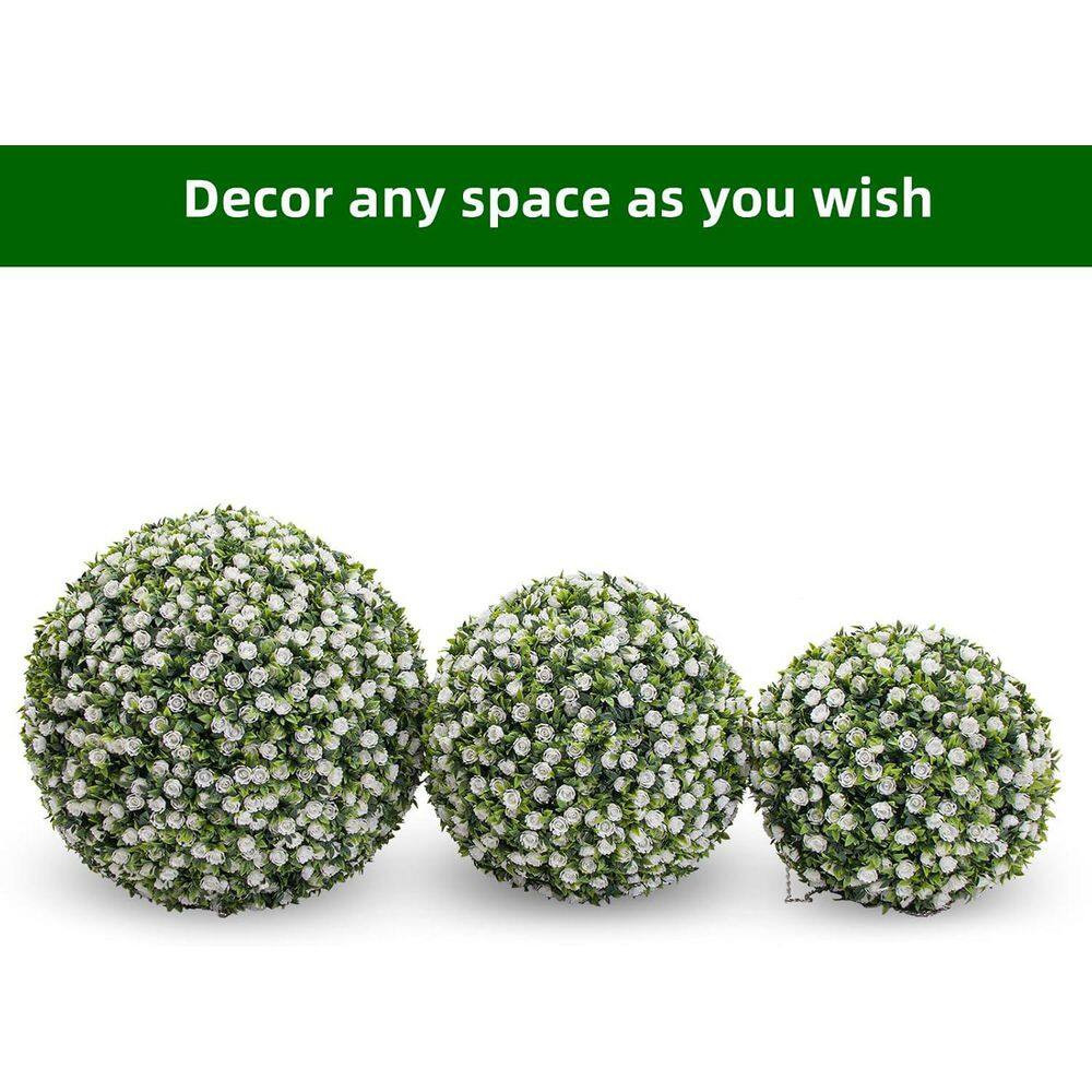 1.8 FT 2PC Artificial Topiary Flower Balls,Hanging Grass Ball for Home Wedding D