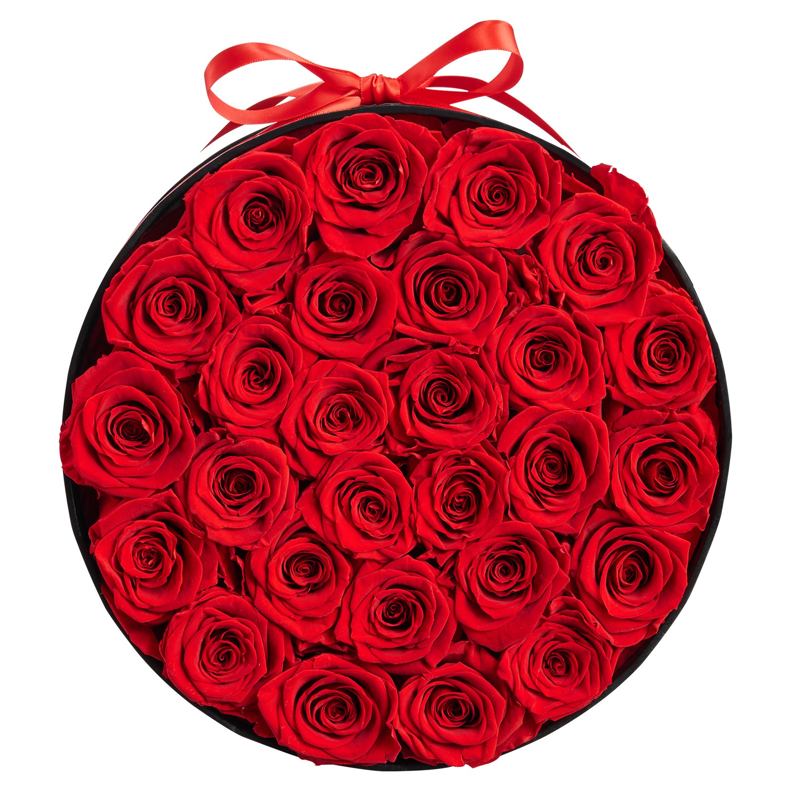 Uimoso 27 Preserved Roses in Round Box – Long-Lasting Red Floral Arrangement