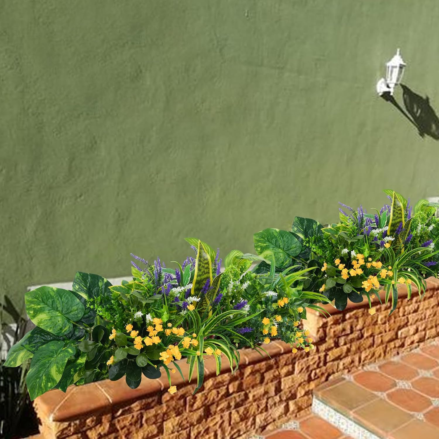 19 Bundles UV Resistant Faux Plants for Outdoor Decor – Greenery & Flowers