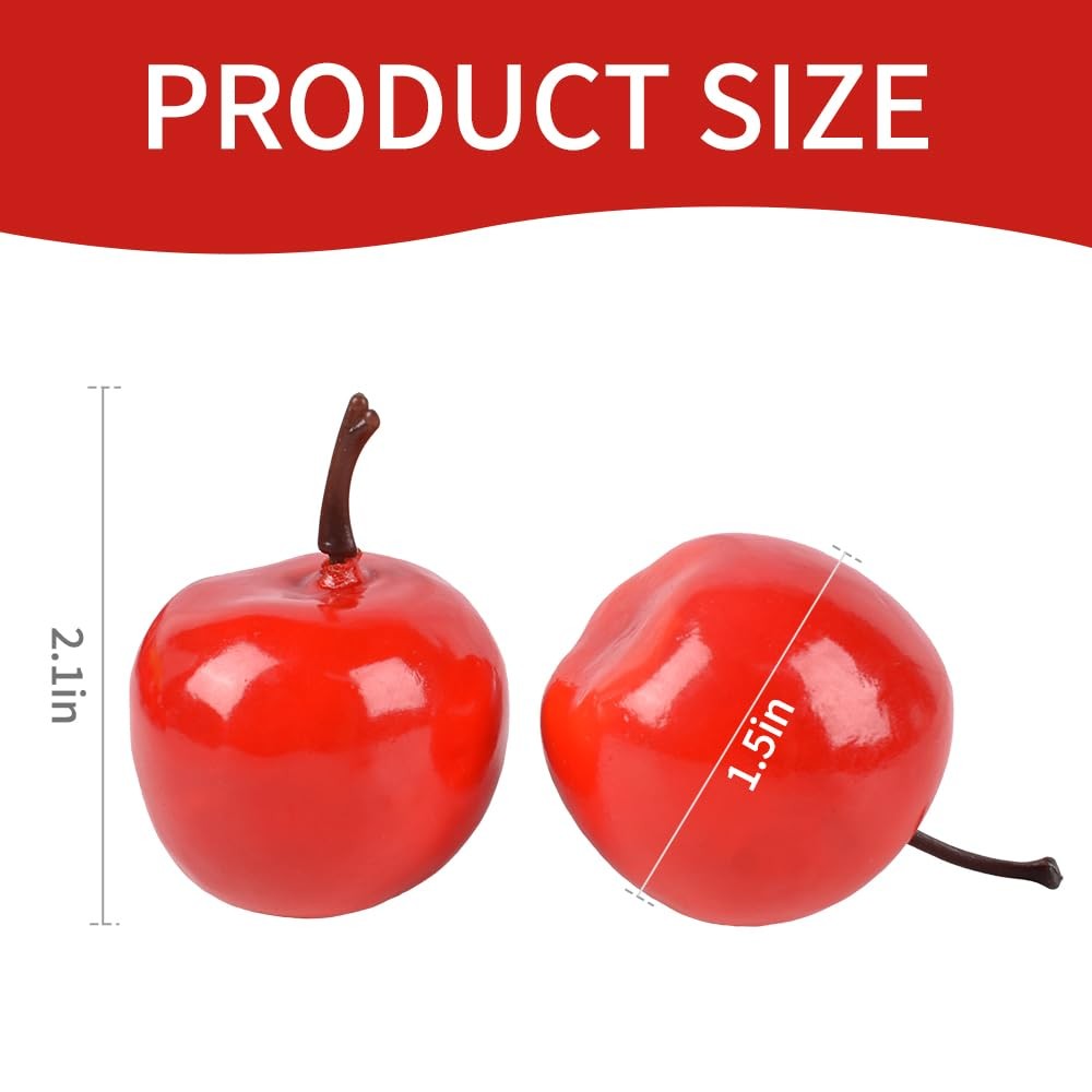 20PCS Artificial Mini Apples Small Fake Apple Fruit Home Kitchen Party Decor,…