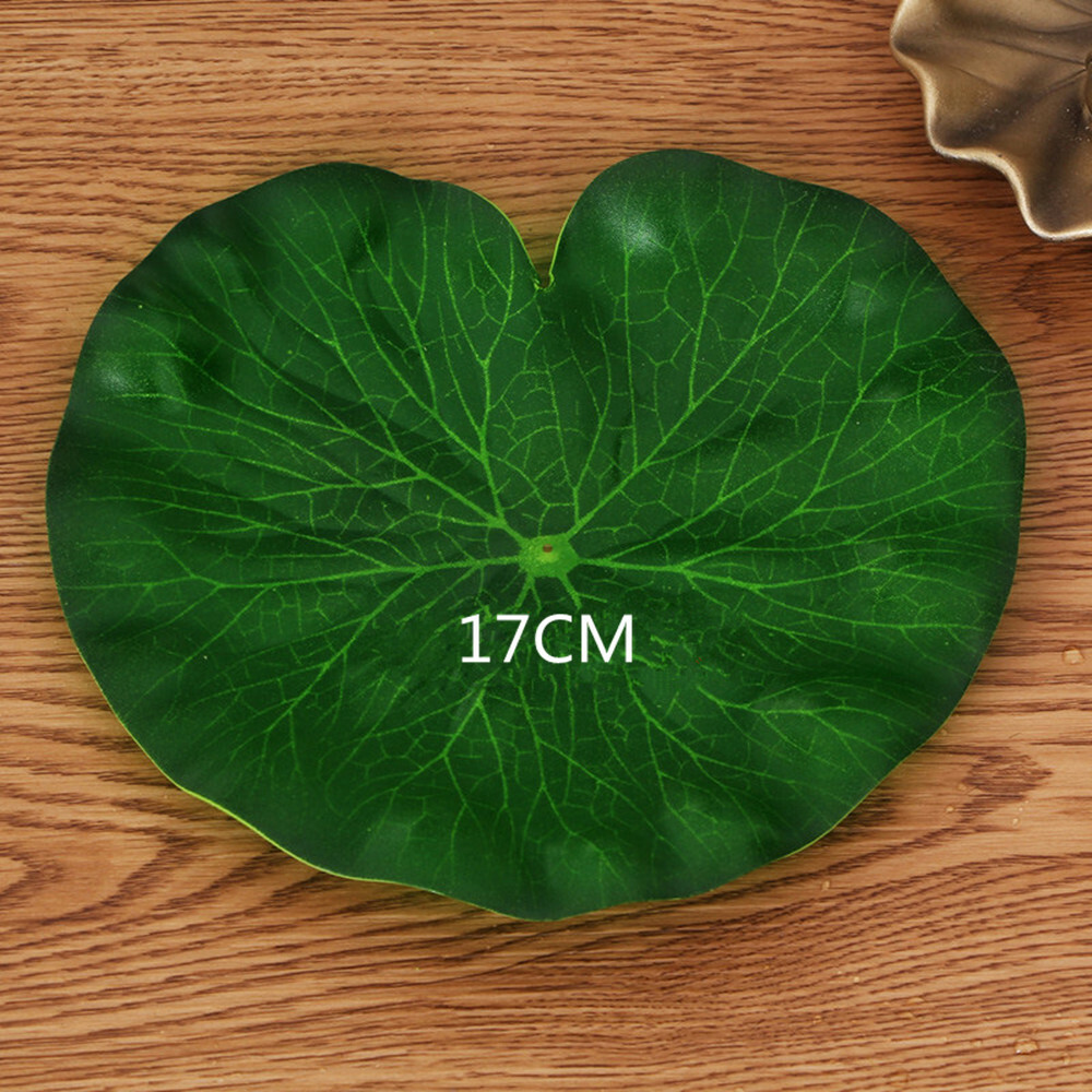 10Artificial Fake Lotus Leaves Leaf Water Lily Floating Pool Plants Garden Decor