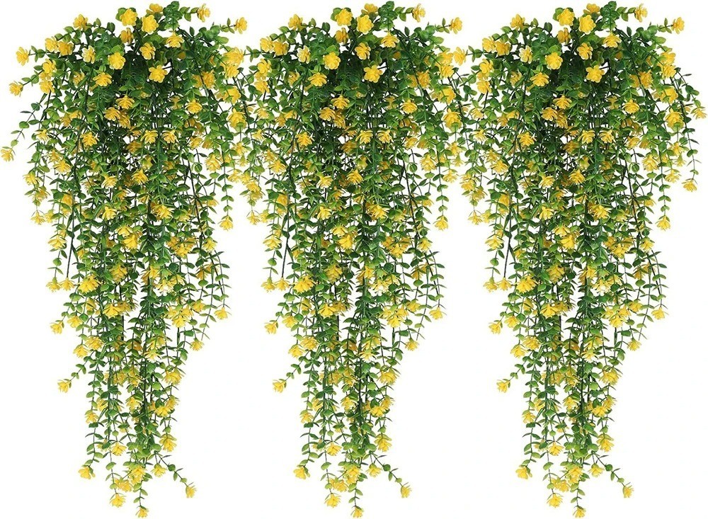 Artificial Morning Glory Vines UV Resistant Hanging Flowers Outdoor Decor US