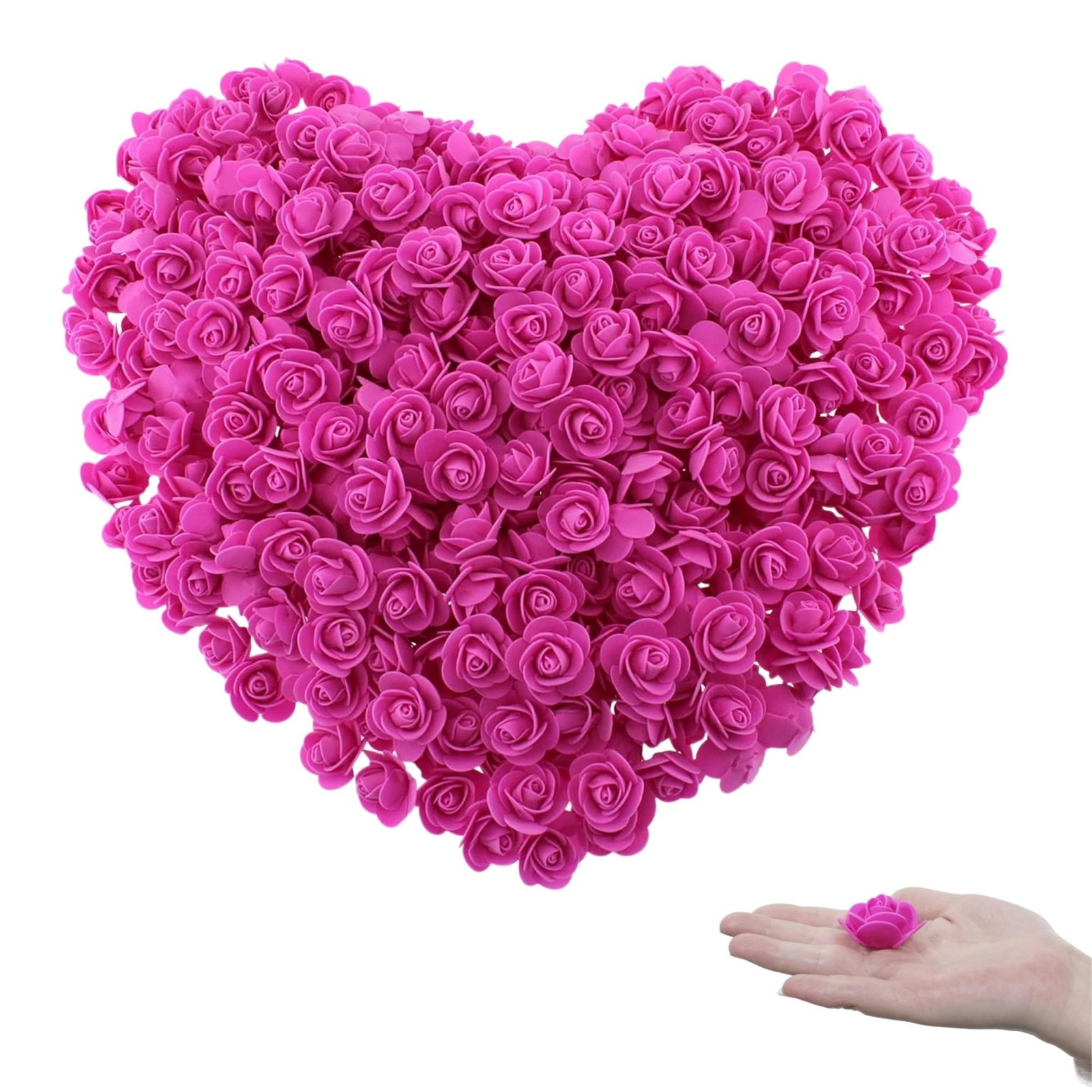 100PCS 1.38in PE Foam Artificial Flowers, Rose