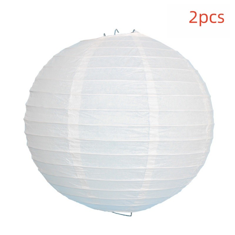 2Pcs/Set White Chinese Paper Lantern Papier Lampion Boule Wedding Hanging Decor