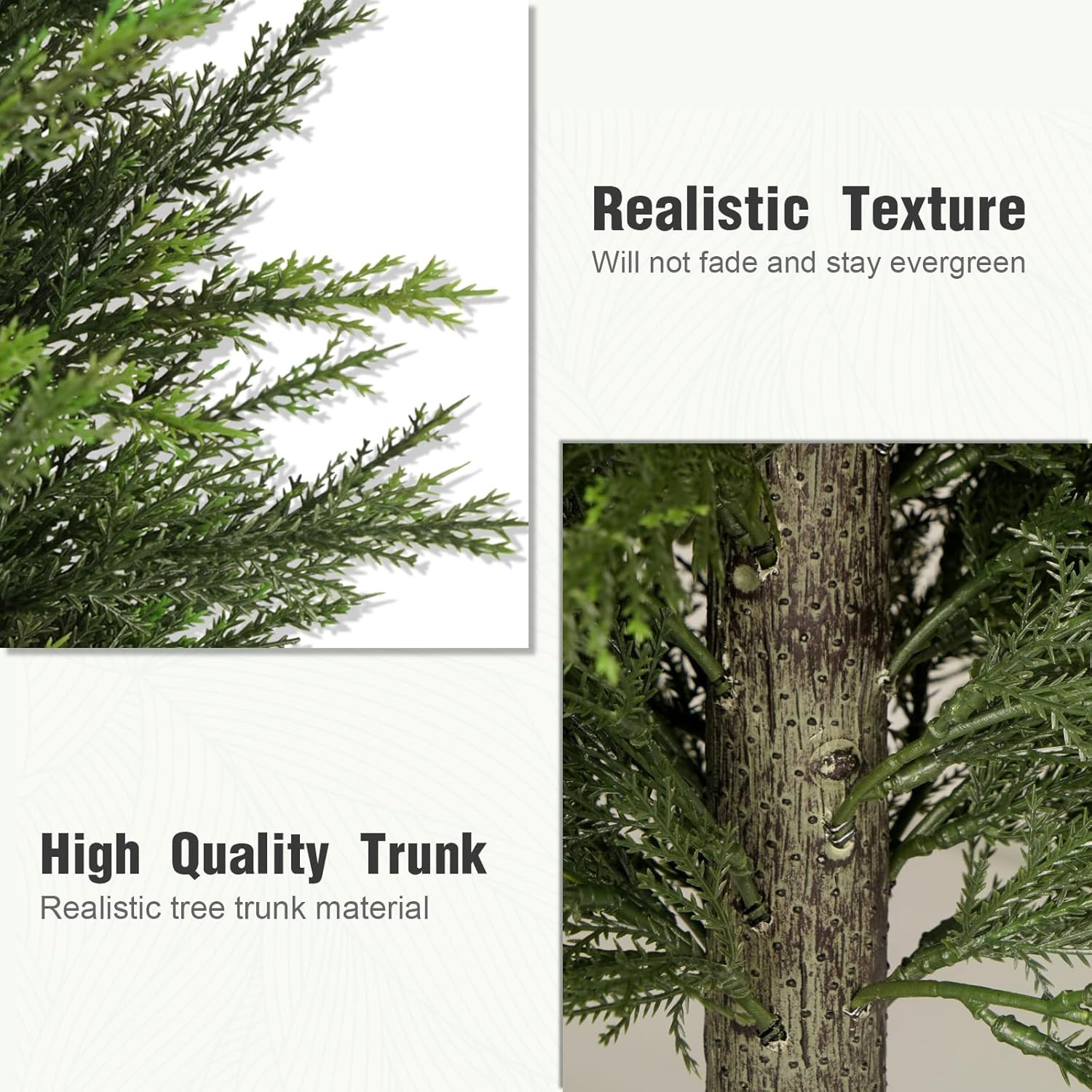 4FT Artificial Cedar Trees Set of 2, Realistic Faux Evergreen Topiary Bushes Pla