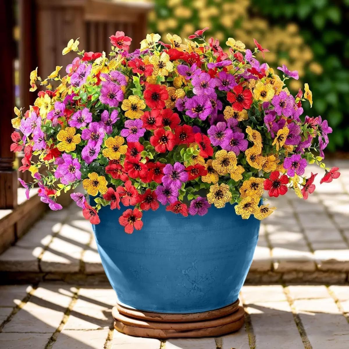 Vibrant UV Resistant Silk Flowers Bundle – Perfect for Indoor and Outdoor Decor