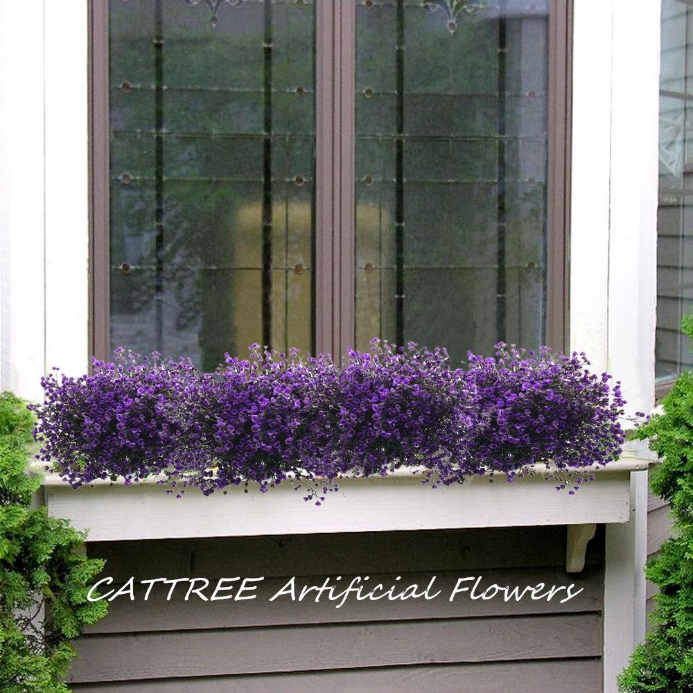Artificial Plants Shrubs Bushes, Plastic Fake Plants Wedding Indoor Outdoor H…