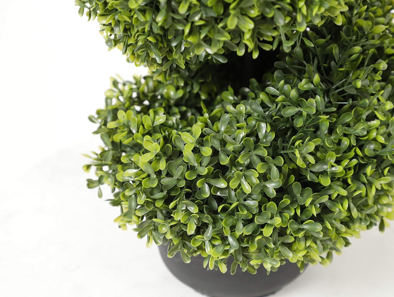 Set of 2 – 35″ Artificial Boxwood Spiral Topiary Trees in Pot for Indoor/Outdoor