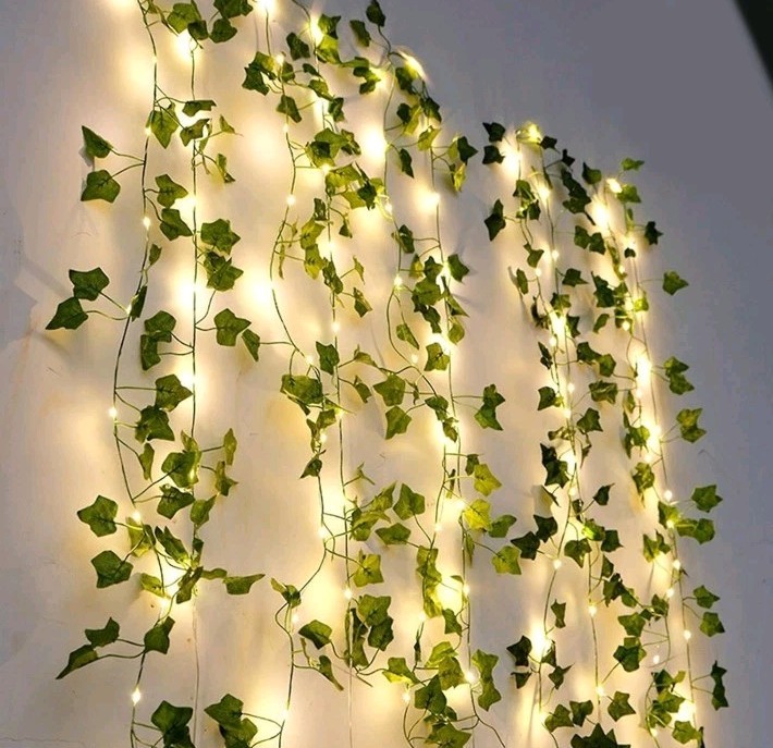 RECUTMS Artificial Ivy Vines 250 FT with 300 LED String Light Leaf Garland Fake
