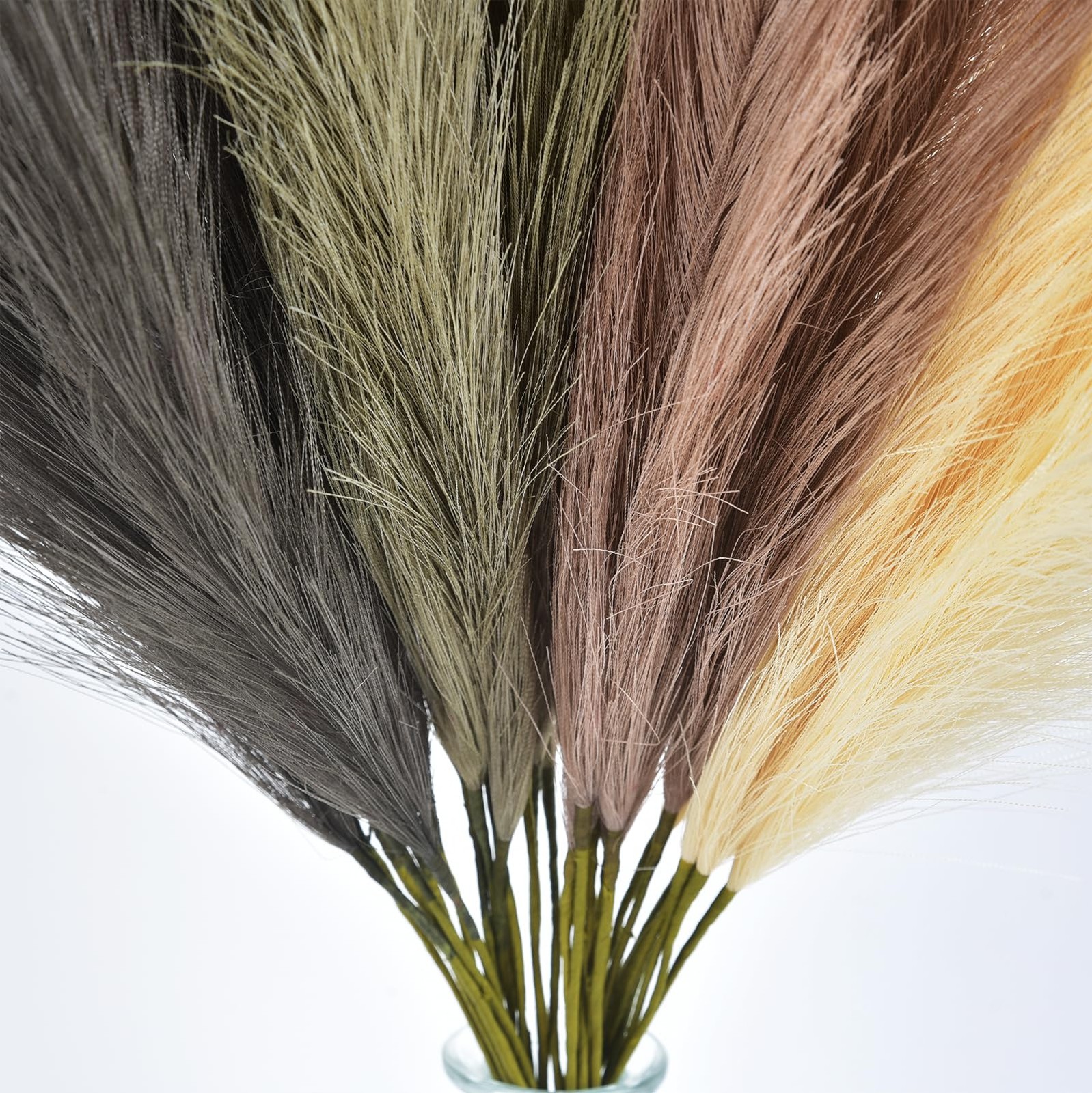 Beige Pampas Grass Decor Faux Bouquets Artificial Flower 23 Inch 16 PCS