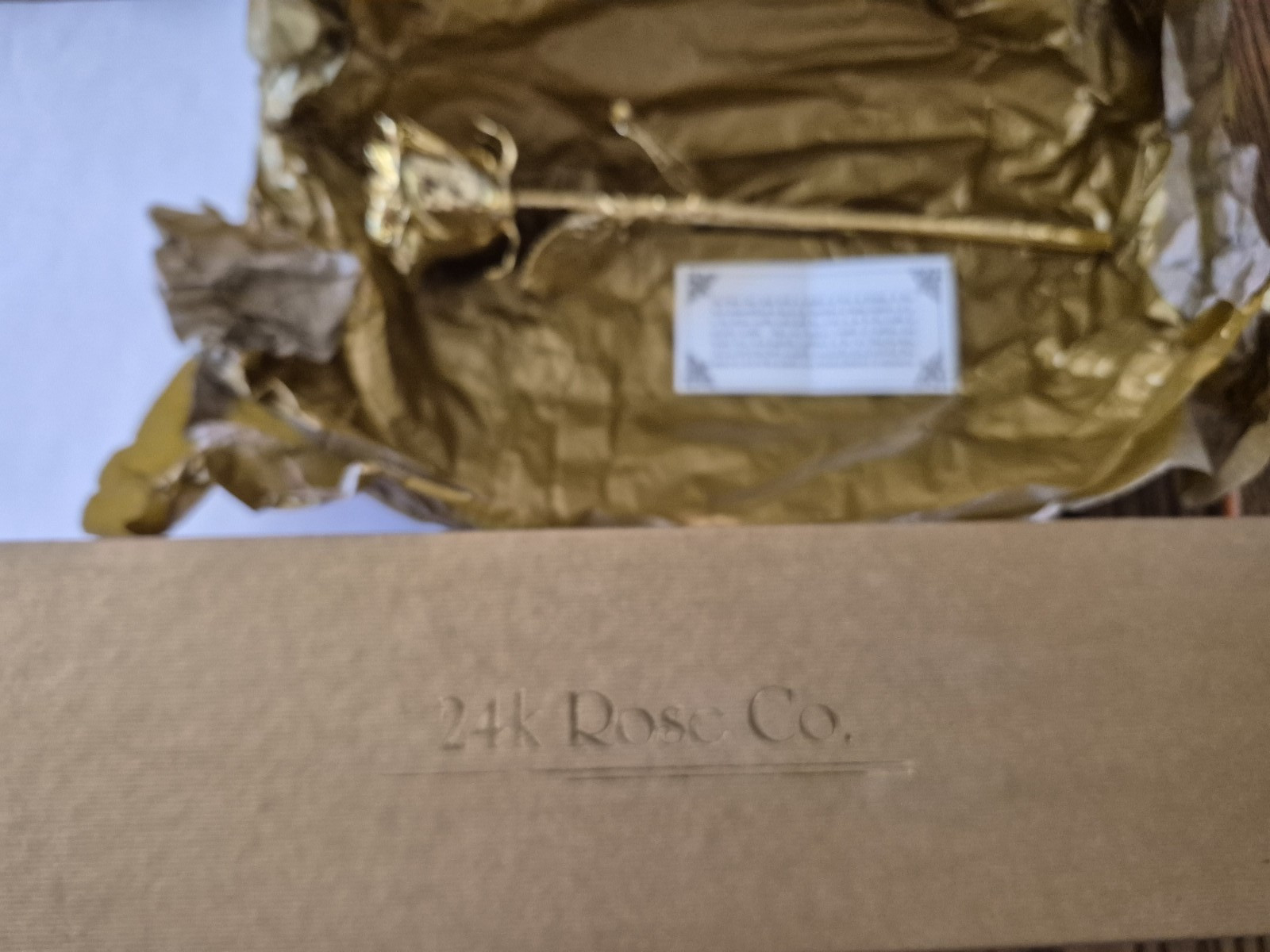 24k Rose Co. Real Fresh Rose 24K Gold Dipped Flower Stem, Gold Floral
