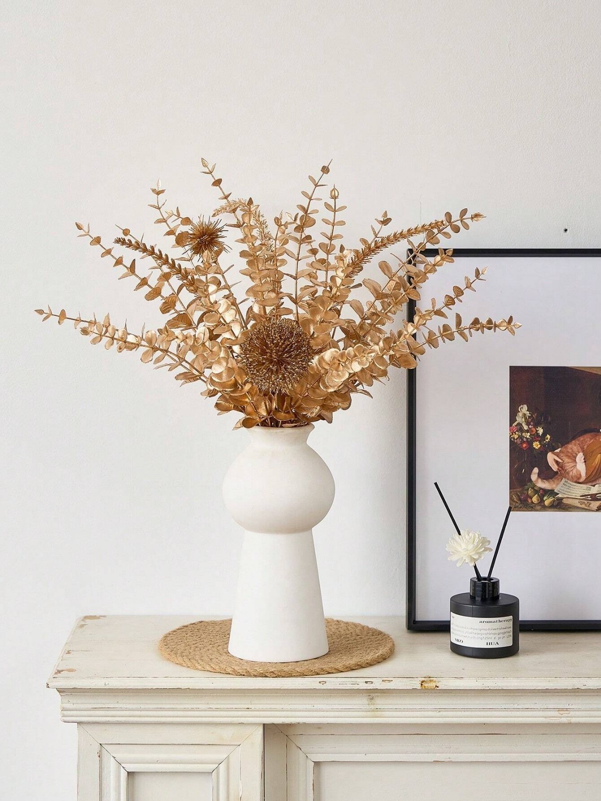 Artificial Eucalyptus Stems Faux Greenery Wedding Bouquet Home Decor Plant