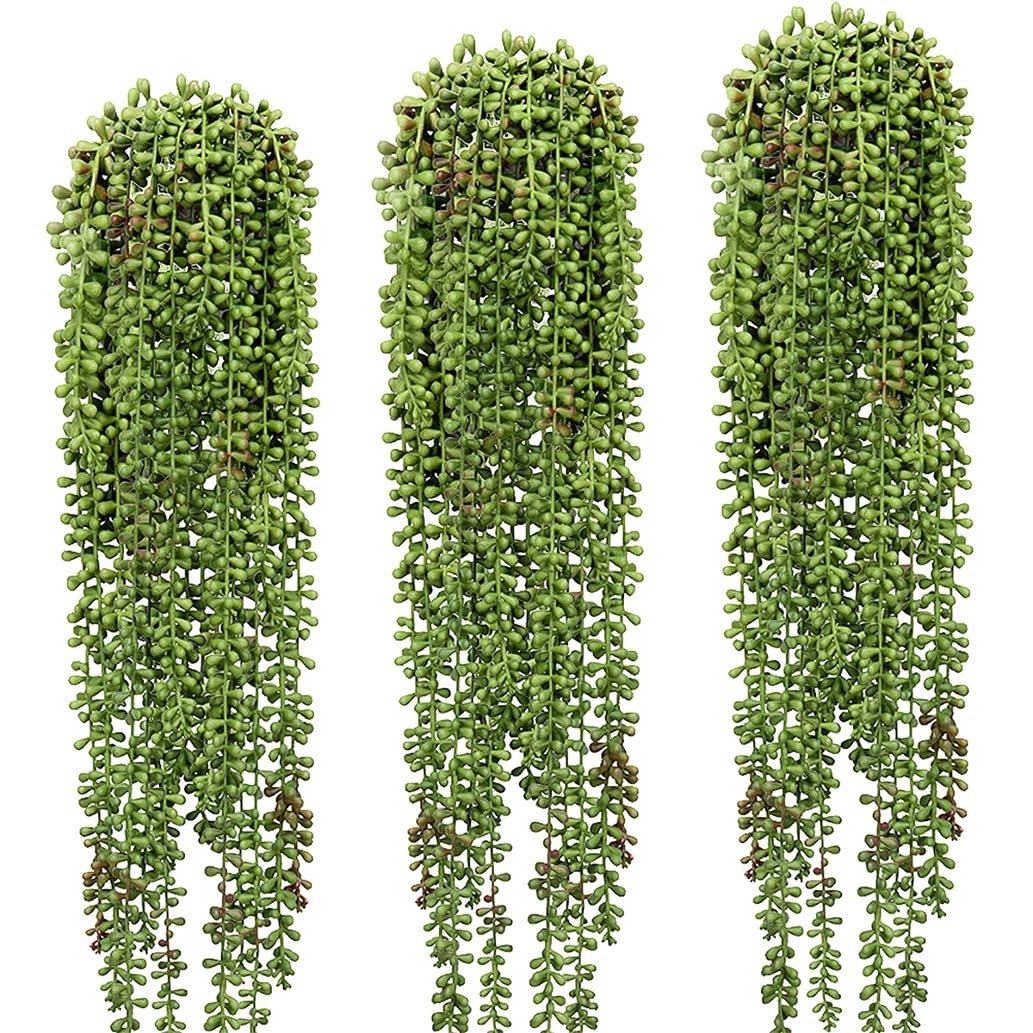 SzJias 3 Pcs String of Pearls Plant Artificial Hanging Succulents Plants for …