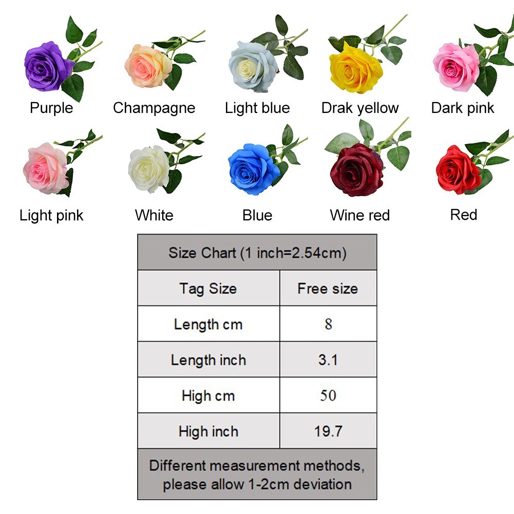 Stylish Single Rose Artificial Flower for Captivating Living Room Ambiance