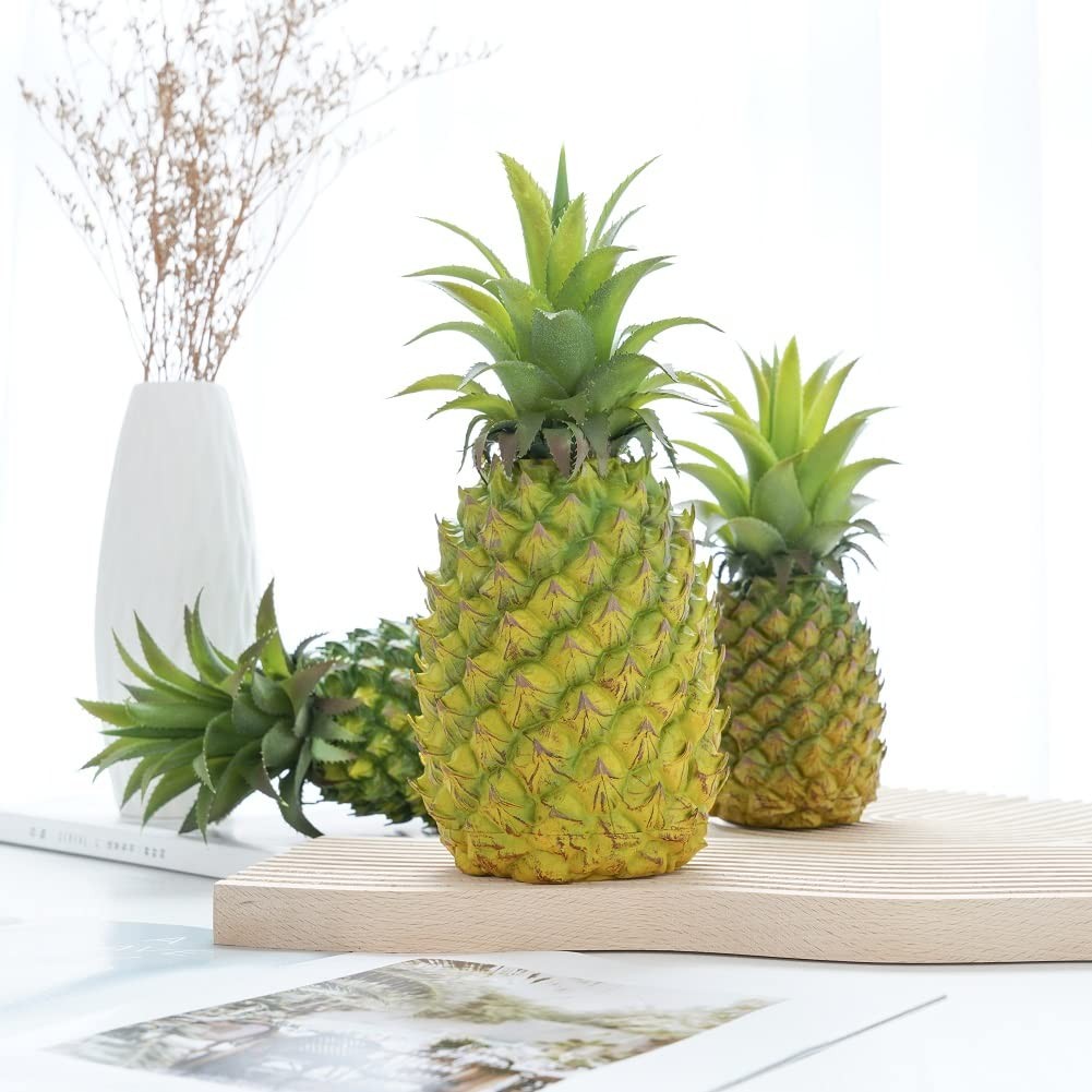 2 Pack Artificial Pineapple Simulated Fruit Decor Lifelike Model Green Large