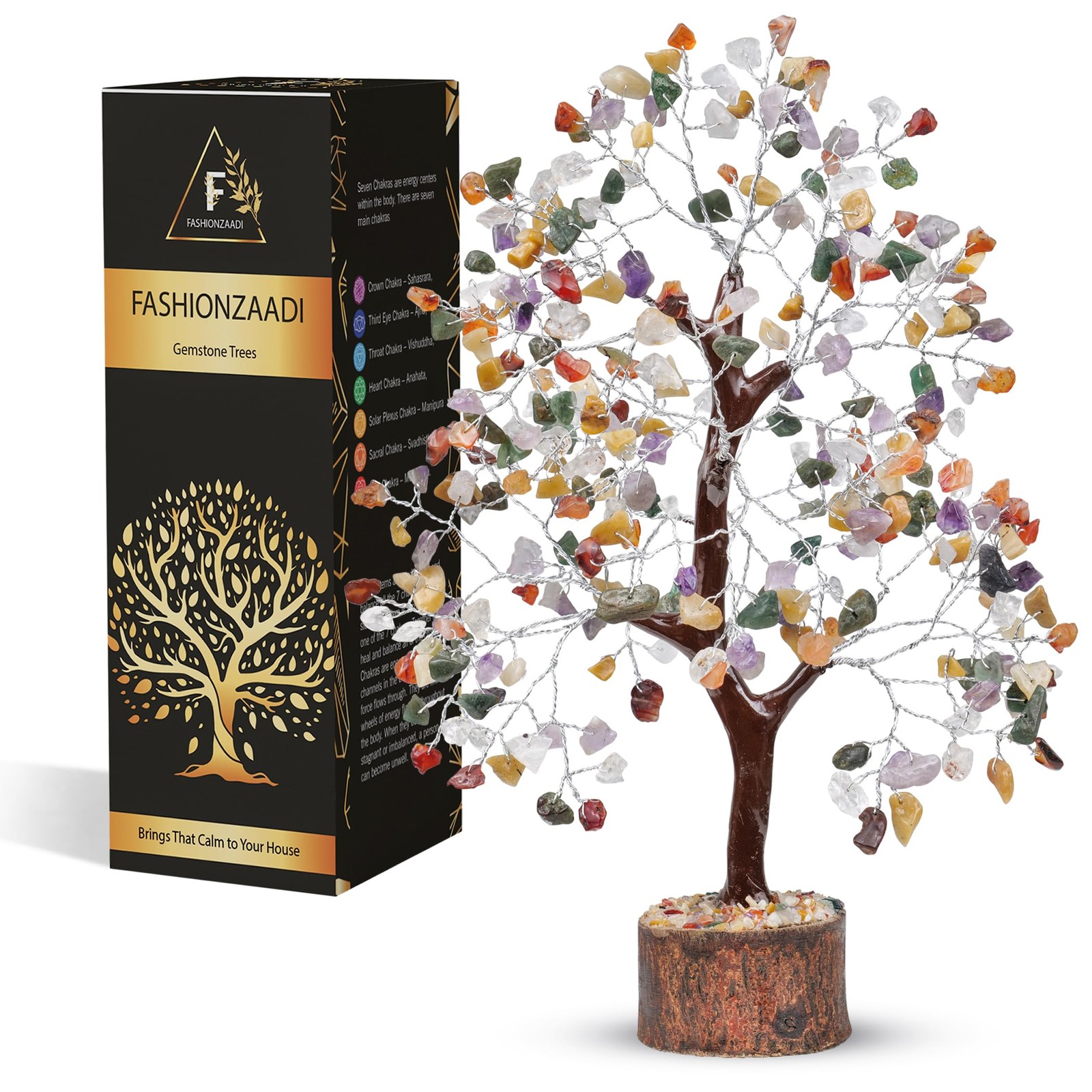 Mix Chakra Crystal Tree – Gem Tree Meditation Room Decor