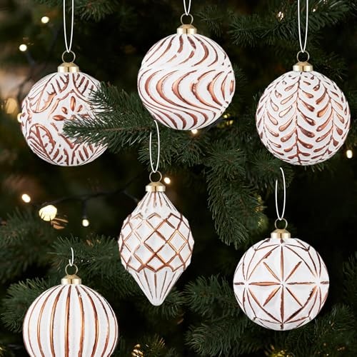 16Pcs Vintage Rustic Christmas Ball Ornaments – Large Shatterproof Bronze