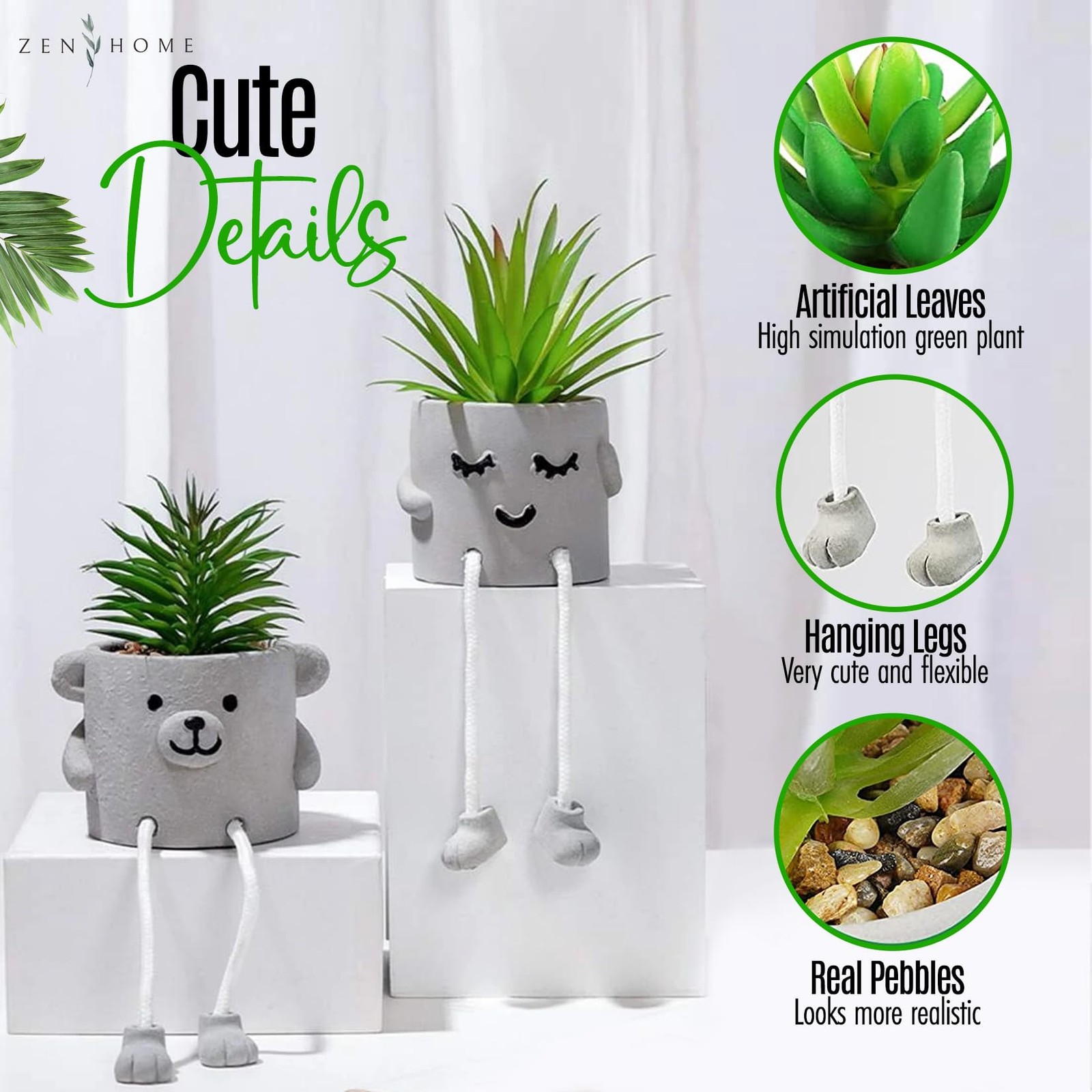 Small Fake Plants For Shelf Mini Succulent Potted Shy Dad Cute Home Office