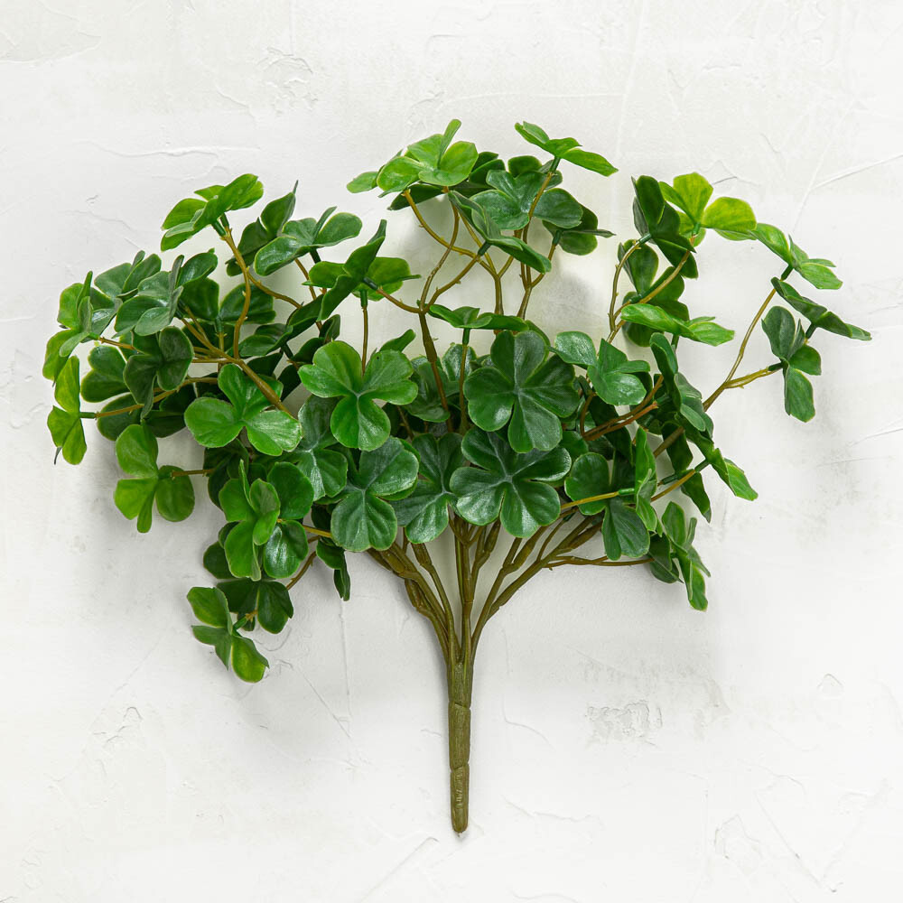 Set of 2 Artificial Weatherproof Artificial Shamrock Flower 11″ Bushes