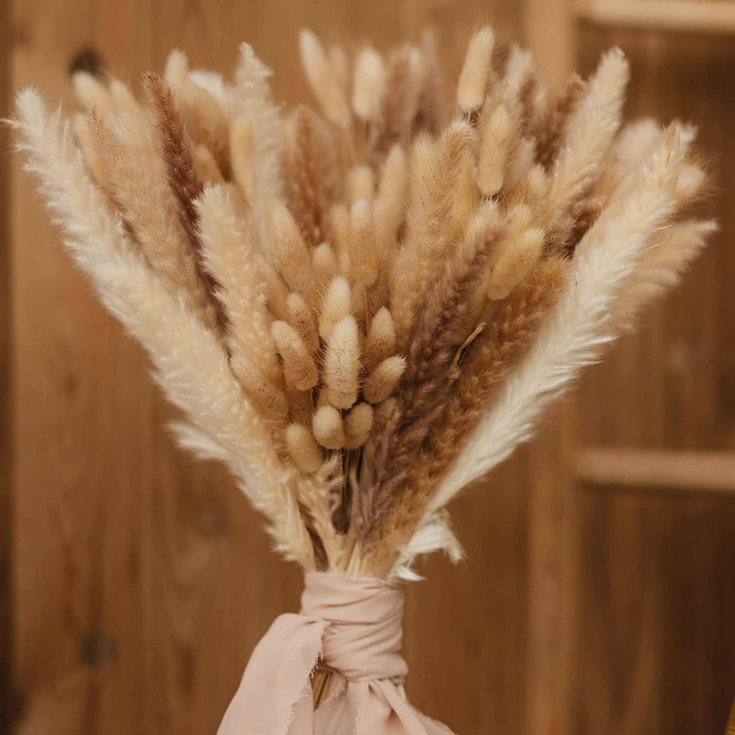 Dried Pampas Grass Decor 110 PCS Dried Plants,Dried Flowers Natural Pompas Fl…