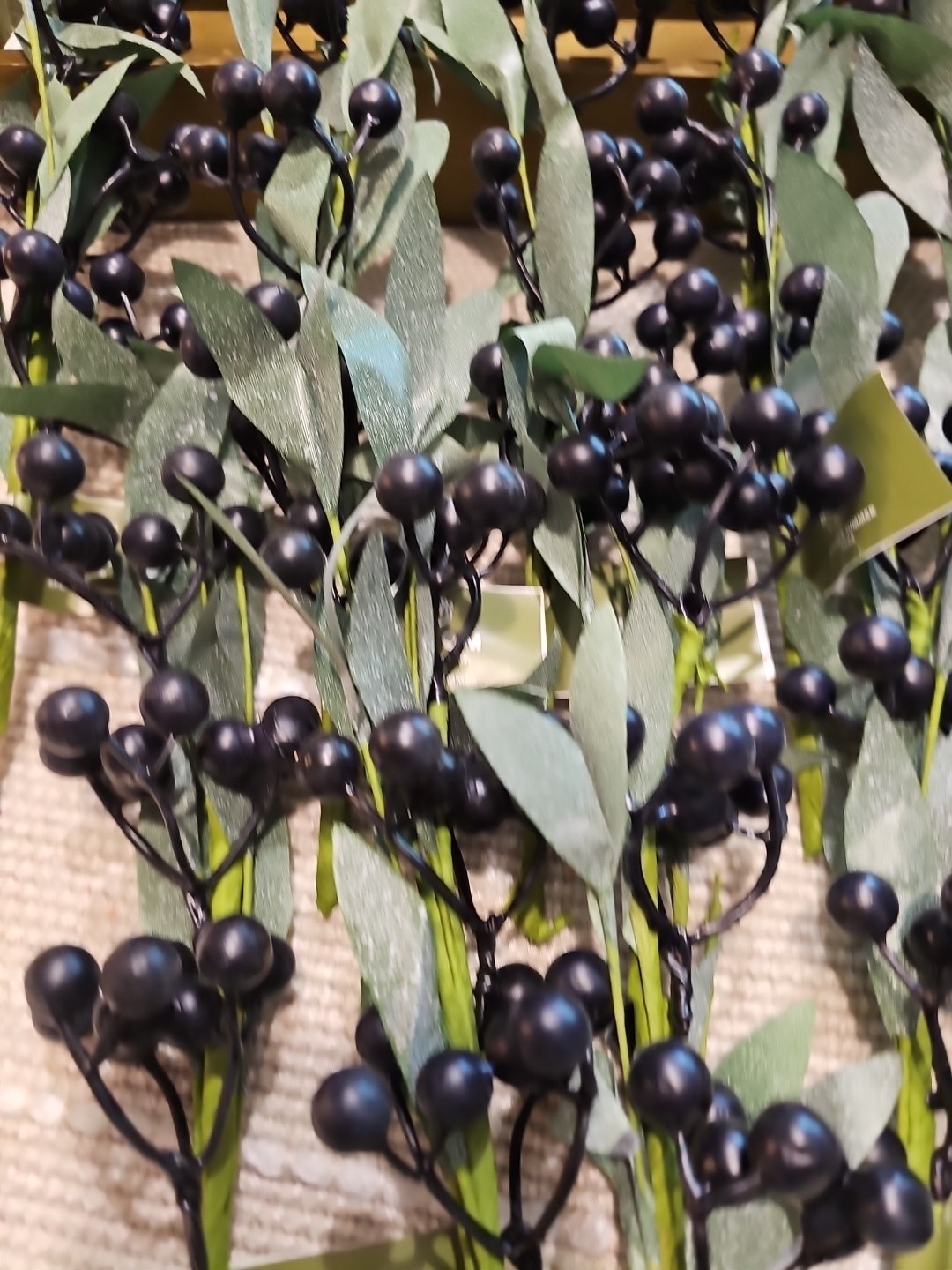 12 NEW 12″ SPRING SUMMER BLACK BERRY LEAVES Floral Pick Decor FREE SHIP