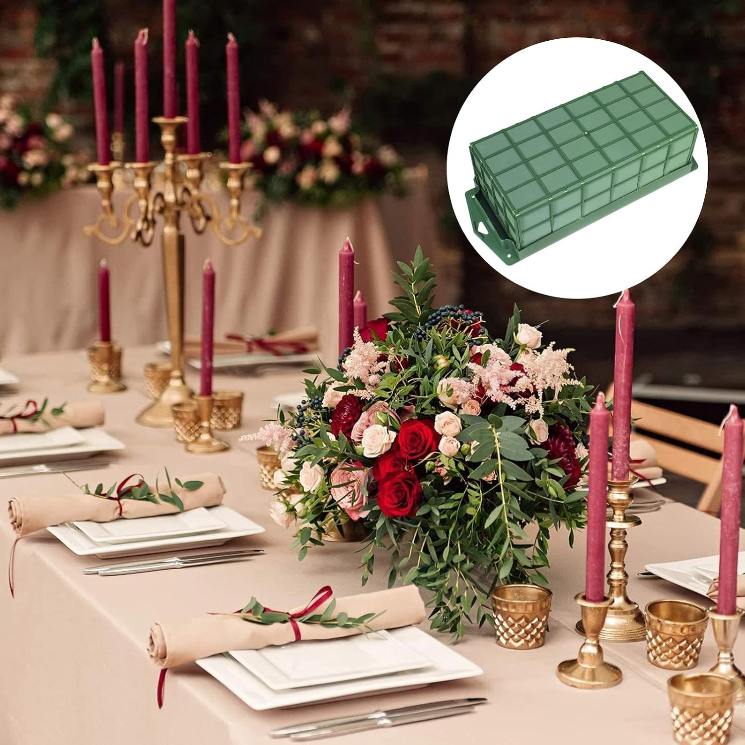 2 Pcs Floral Foam Cage Fresh & Artificial Flowers Dry & Wet Rectangle Flower
